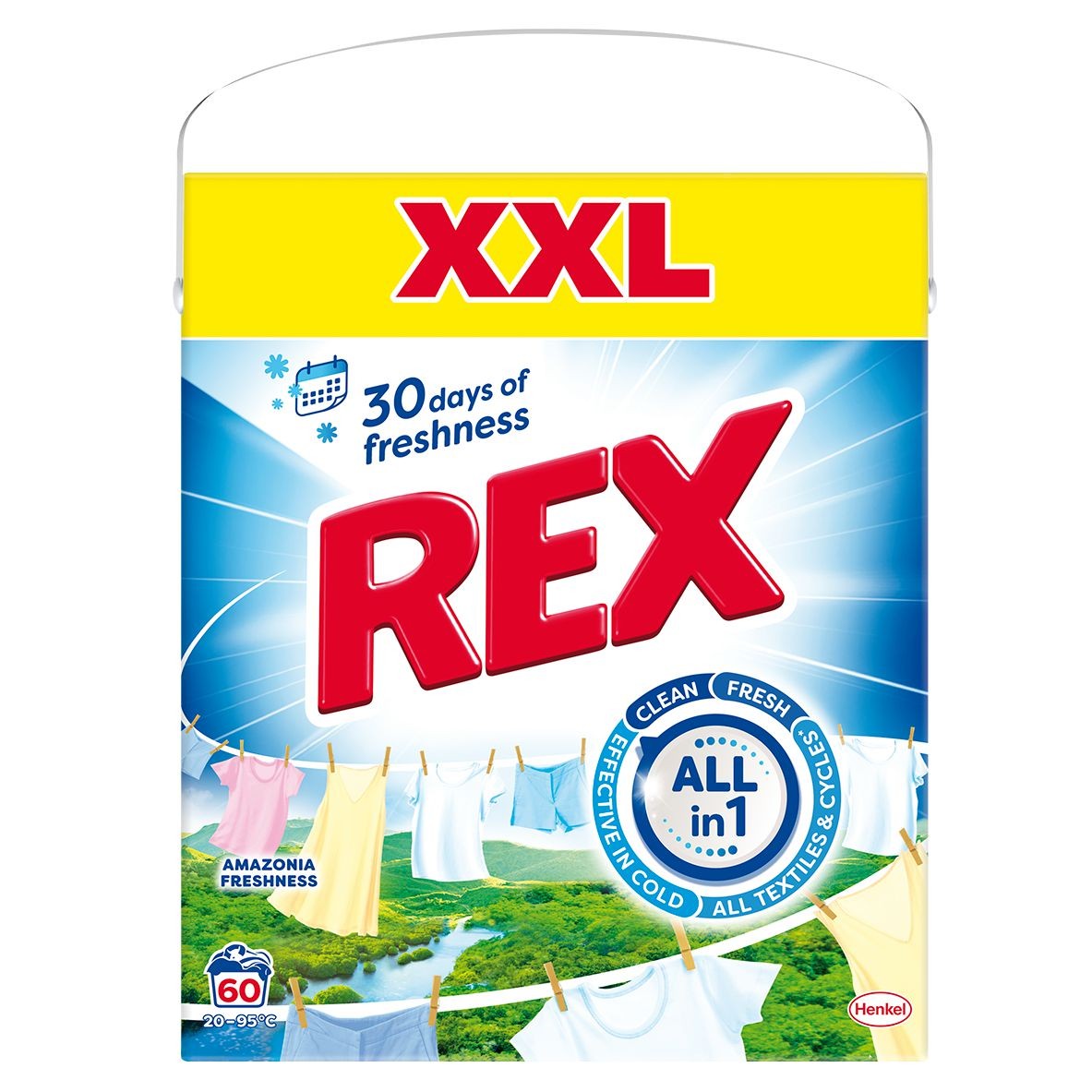 Drogerie a kosmetika - Rex Prášek Amazonia Freshness 3kg 60 dávek