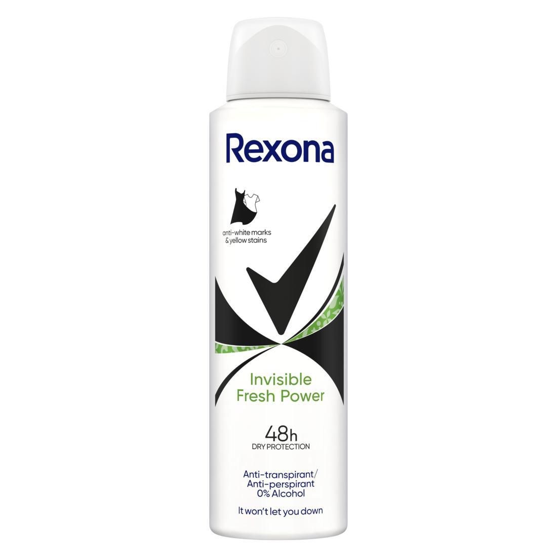 Drogerie a kosmetika - Rexona Antiperspirant sprej Invisible Fresh& Power 150 ml​