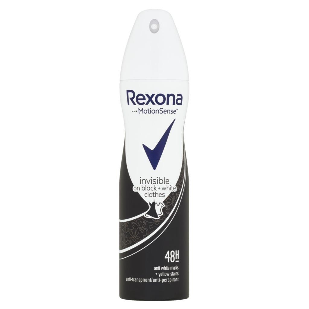 Drogerie a kosmetika - Rexona Invisible Black + White antiperspirant sprej 150 ml