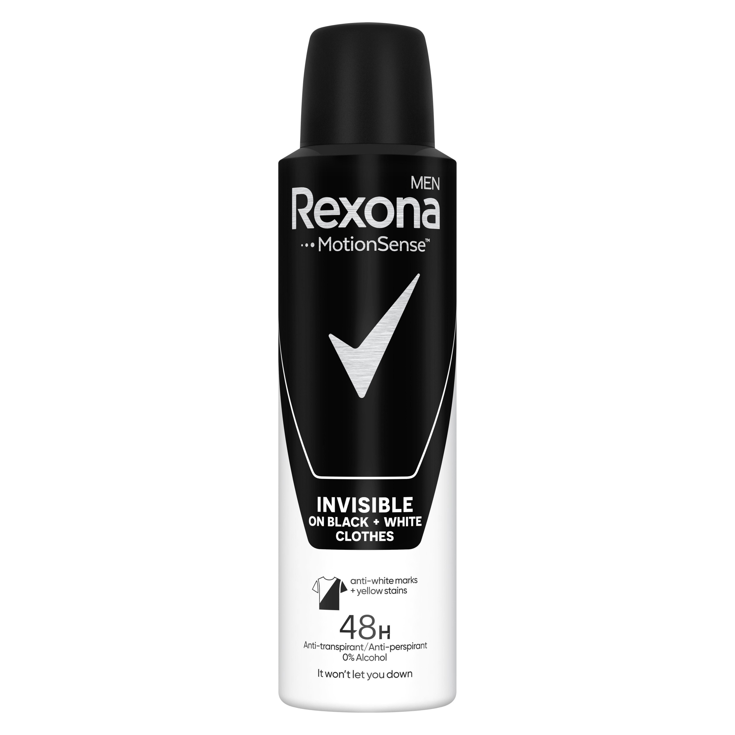 Drogerie a kosmetika - Rexona Men Invisible Black + White antiperspirant sprej pro muže 150 ml