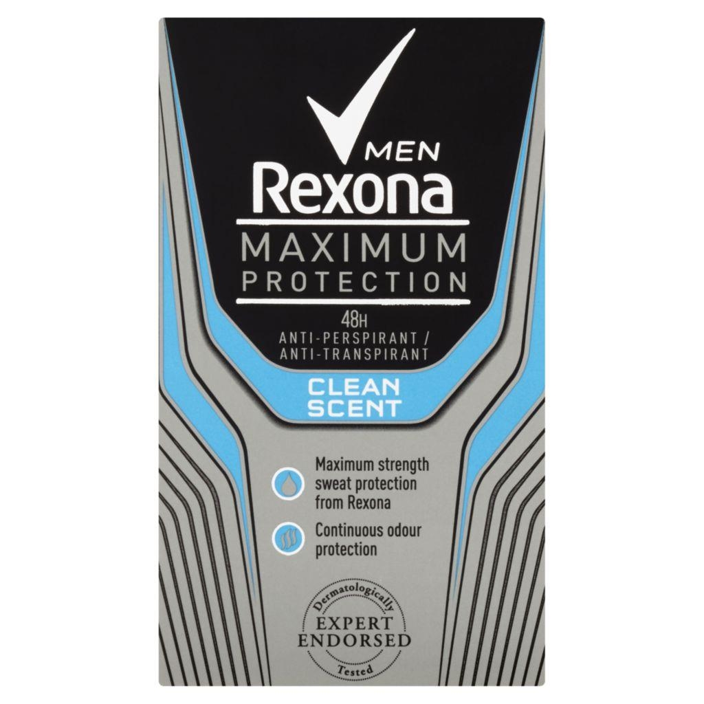 Drogerie a kosmetika - Rexona Men Maximum Protection Clean Scent antiperspirační krém pro muže 45 ml