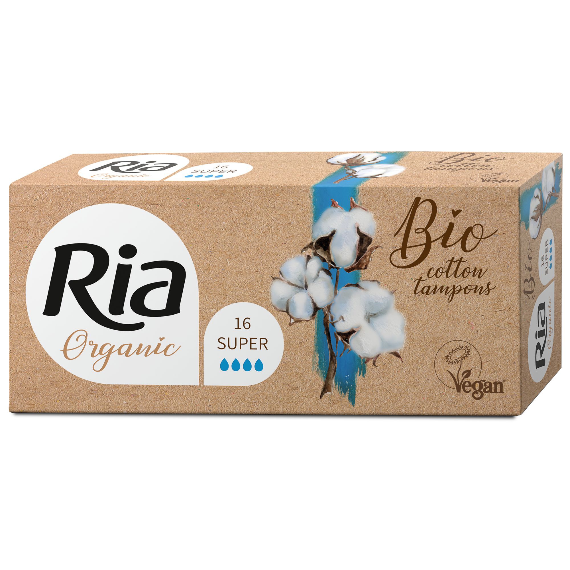 Drogerie a kosmetika - Ria Organic Super tampony 16ks