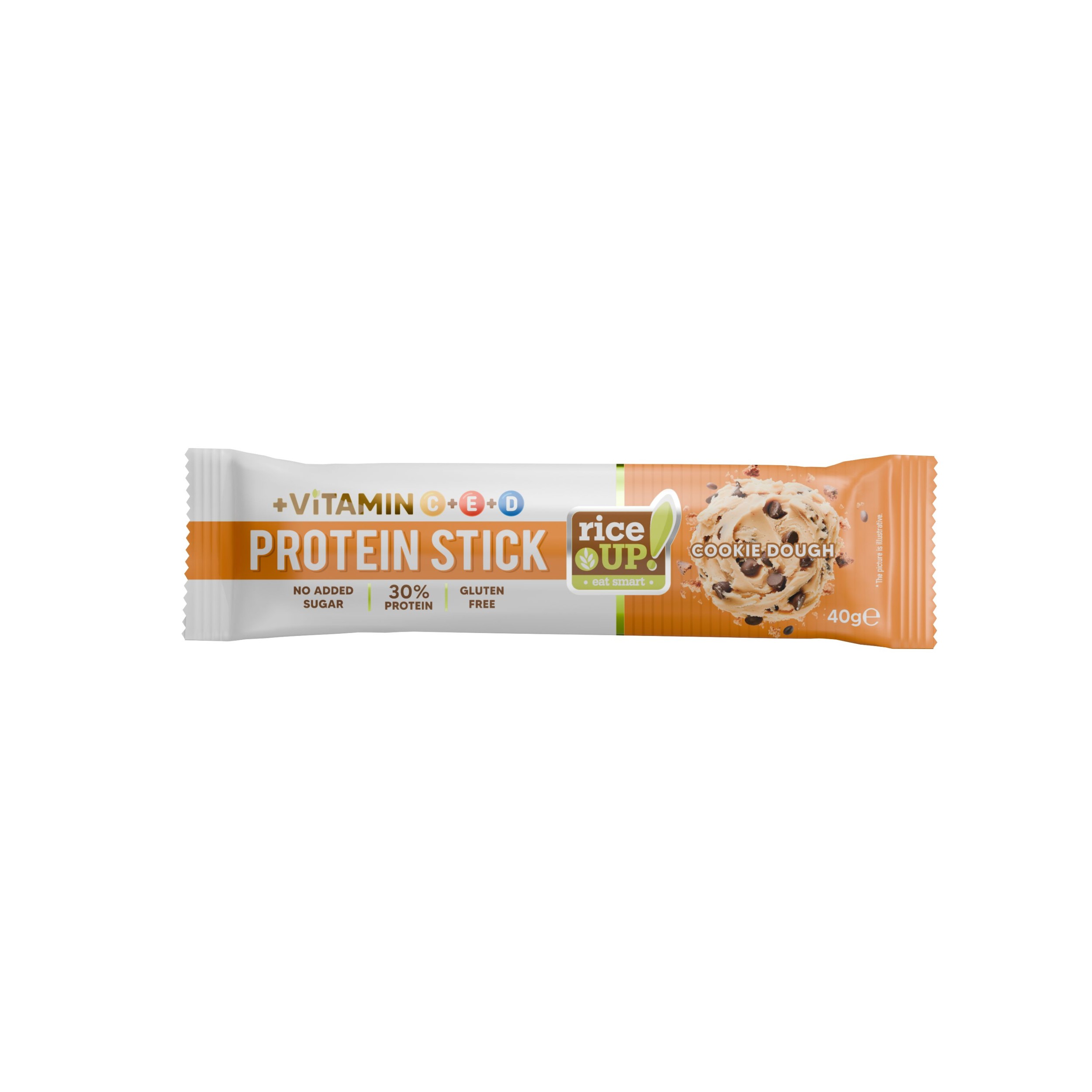 Zdravý svět - Rice UP Proteinová tyčinka s přidanými vitaminy a s příchutí sušenek. Bez přidaného cukru 40 g