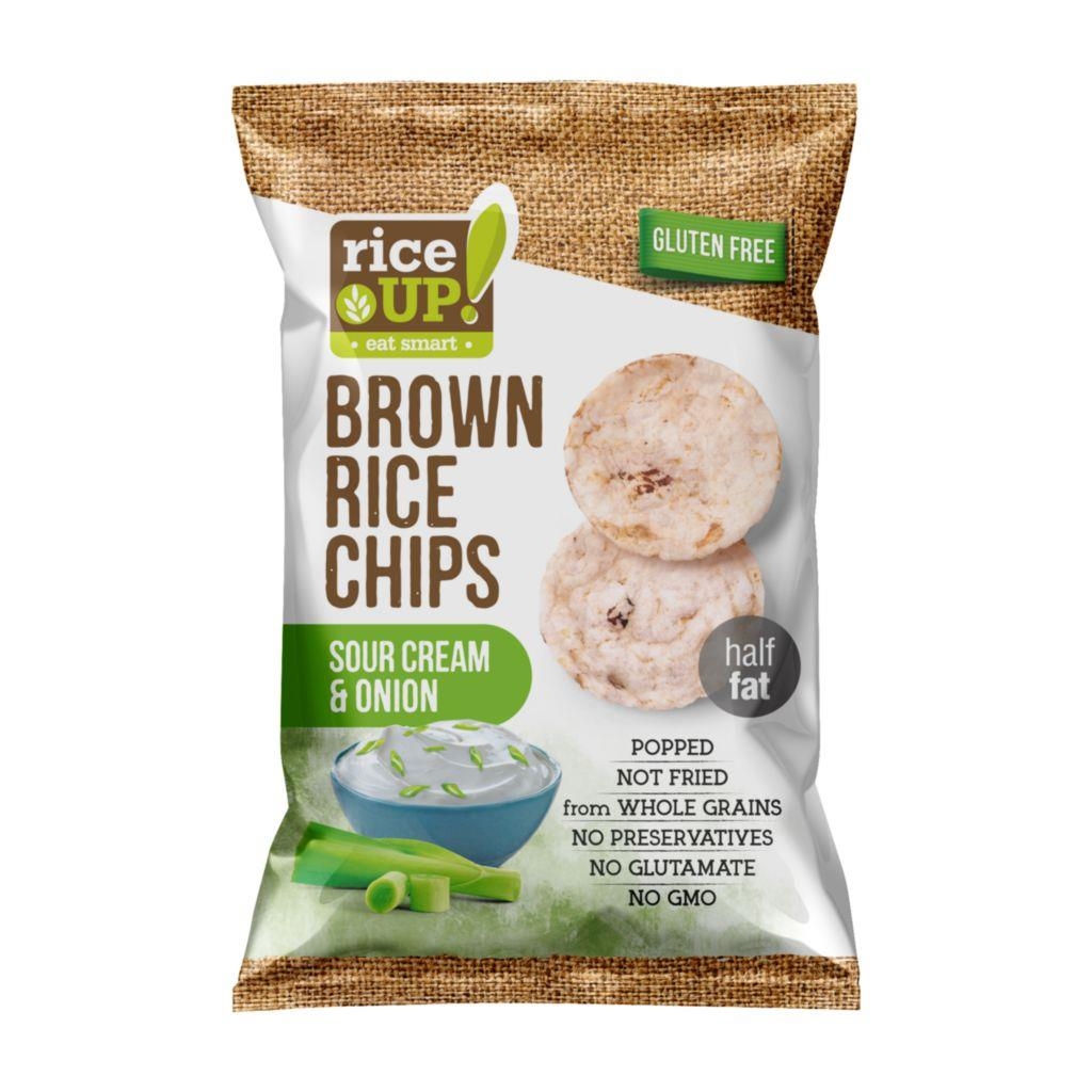 Trvanlivé potraviny - Rice Up Rýžové chipsy smetana, cibule 60g