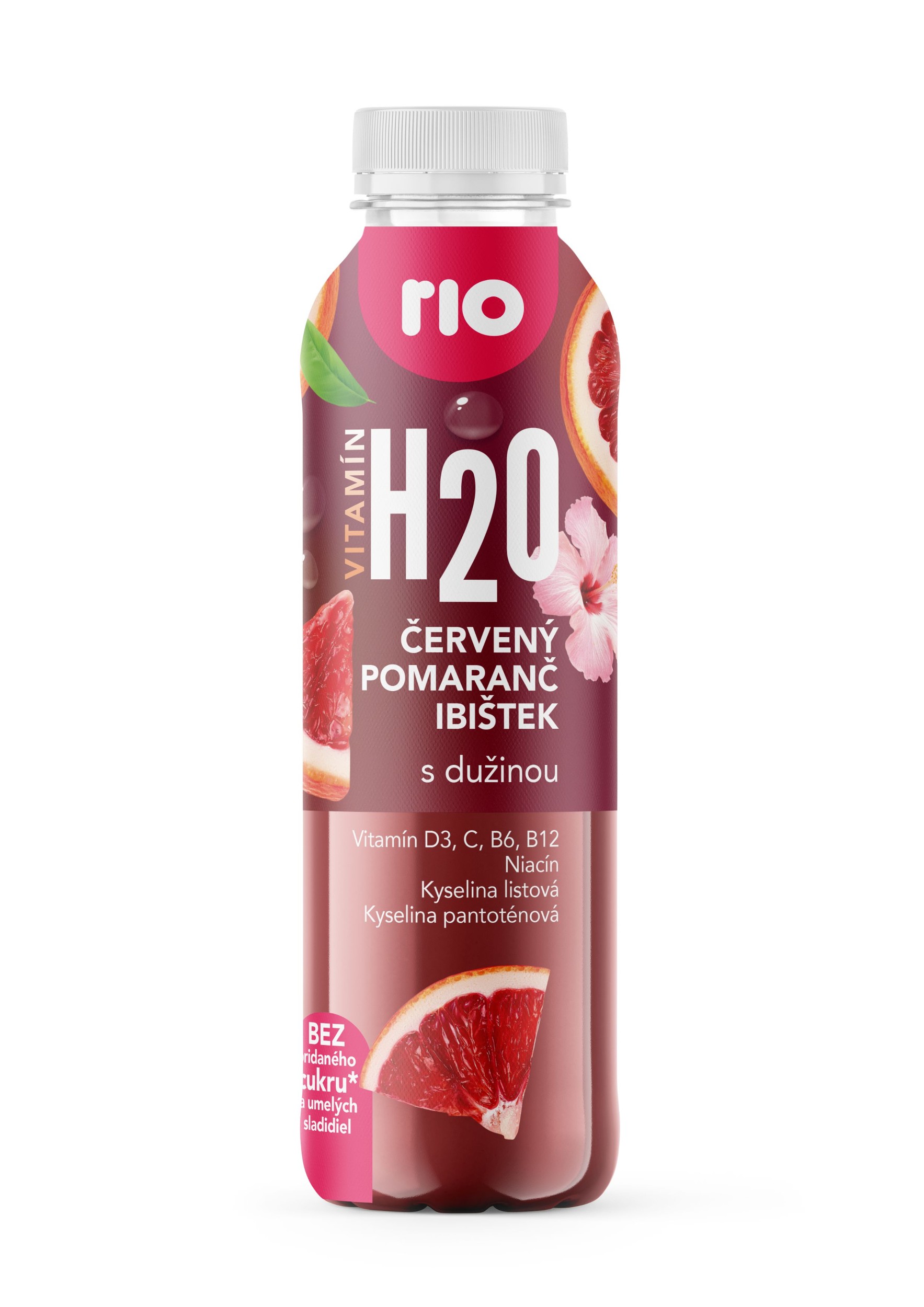 Nápoje - Rio H2O červený pomeranč - ibišek 0,4l