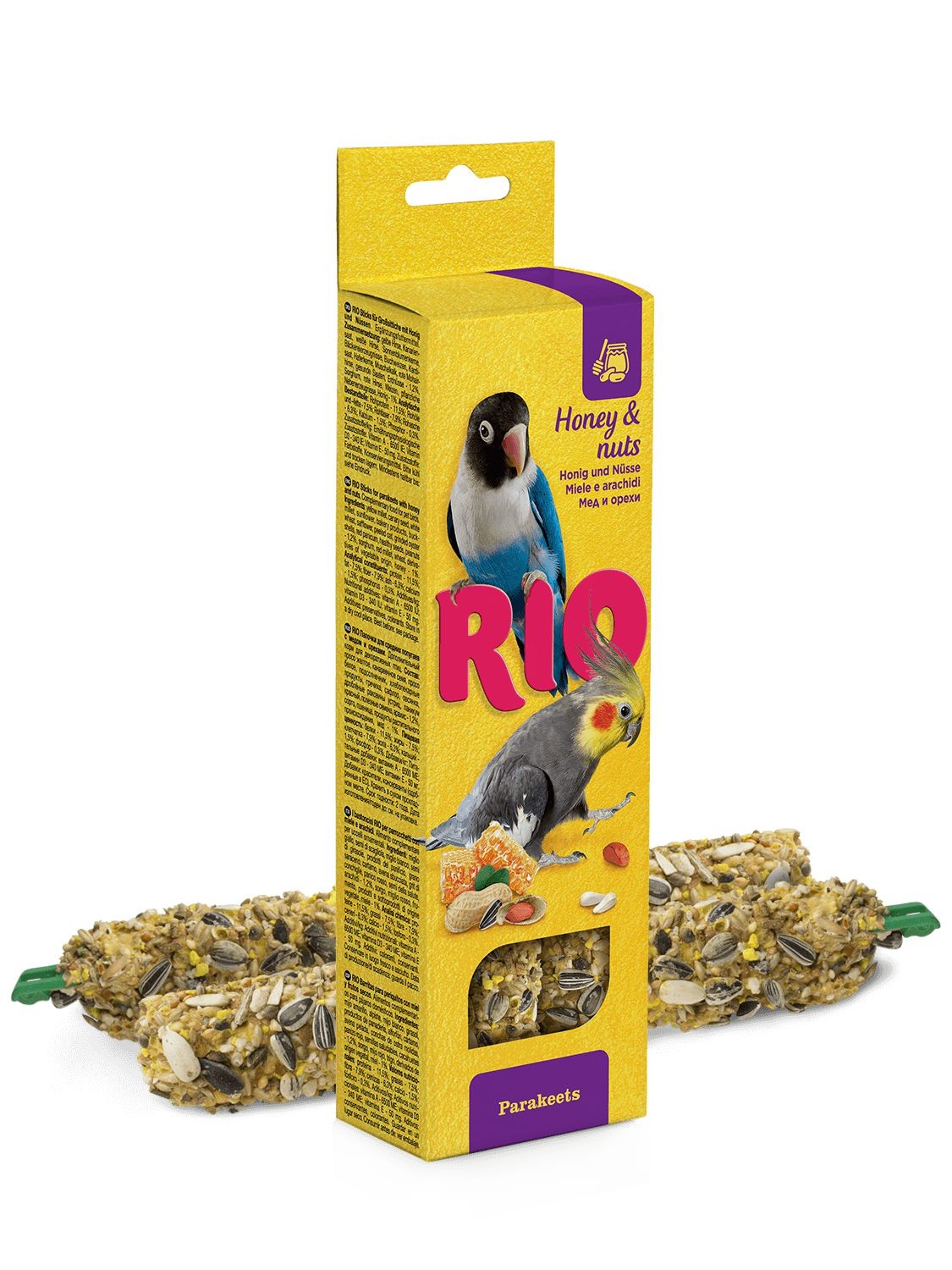Svět zvířat - RIO tyčinky pro střední papoušky s medem a oříšky 2 x 75 g
