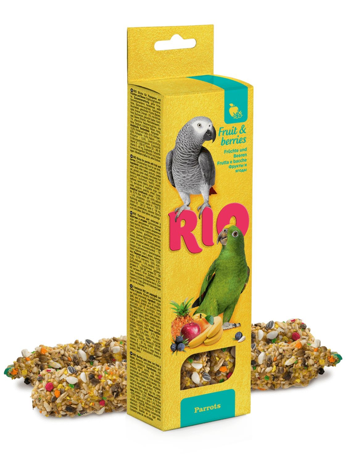 Svět zvířat - RIO tyčinky pro velké papoušky s ovocem 2 x 90 g
