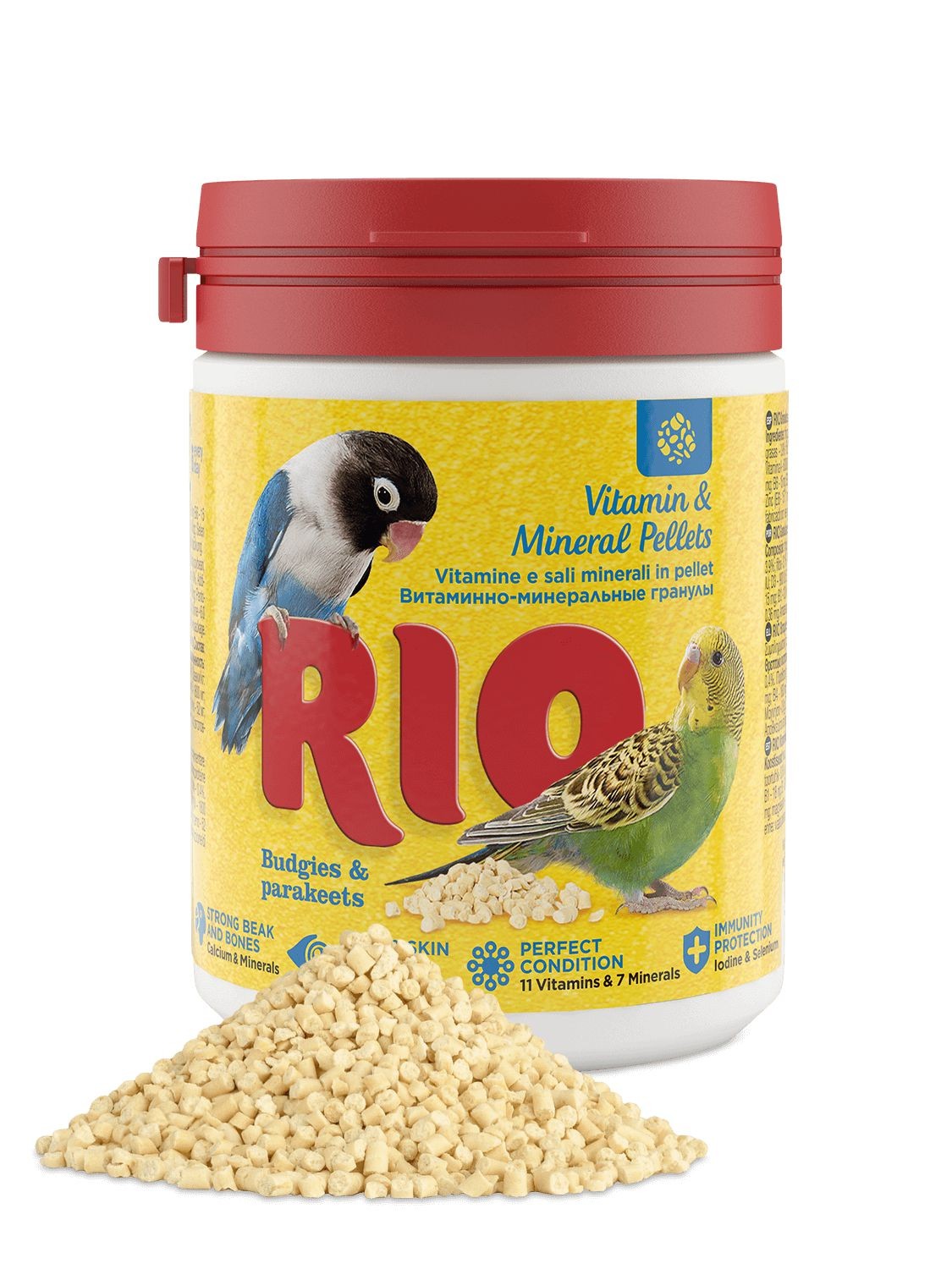 Svět zvířat - RIO vitaminové a minerální pelety pro andulky a střední papoušky 120 g