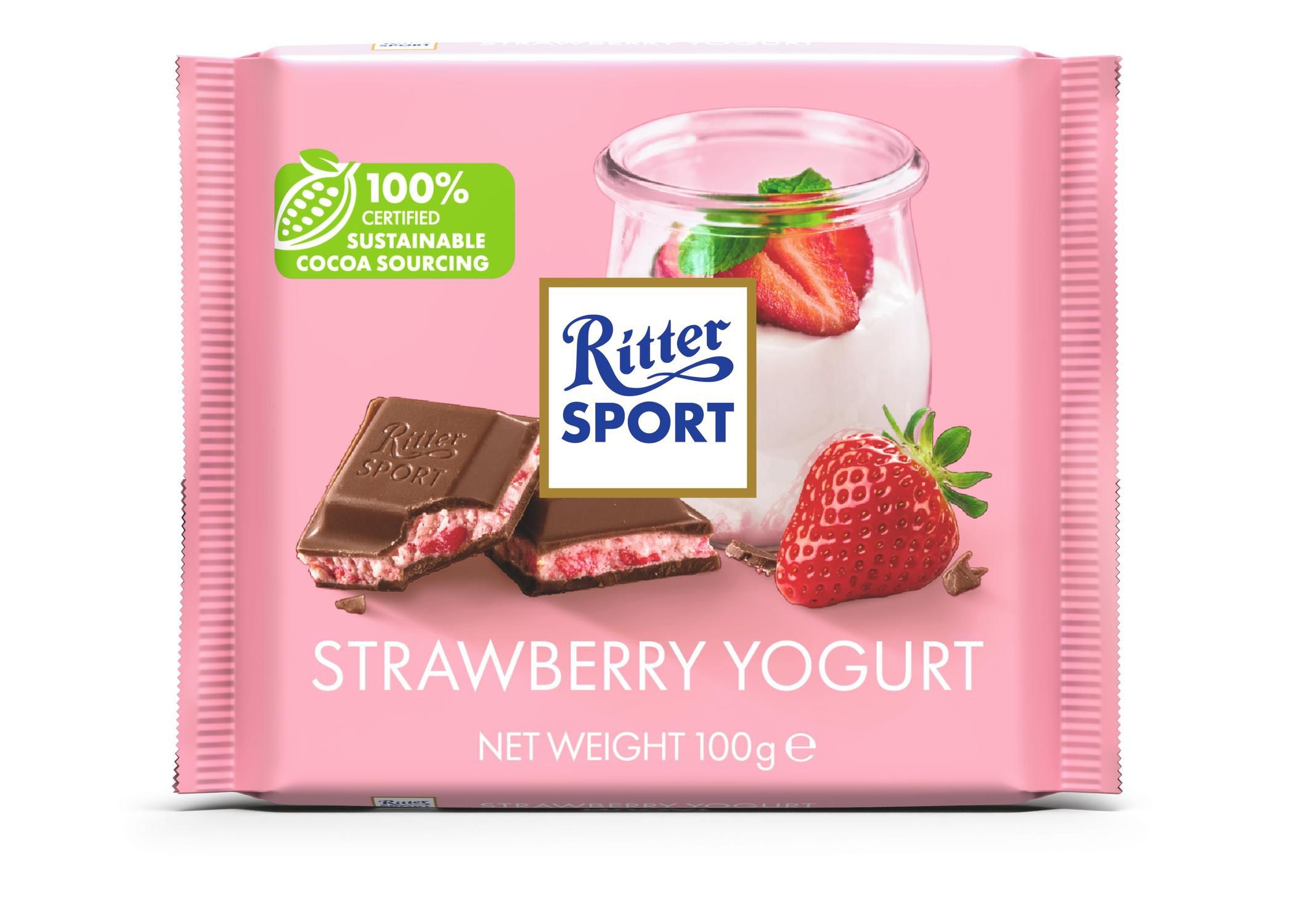 Trvanlivé potraviny - Ritter Sport Čokoláda jahoda-jogurt 100 g