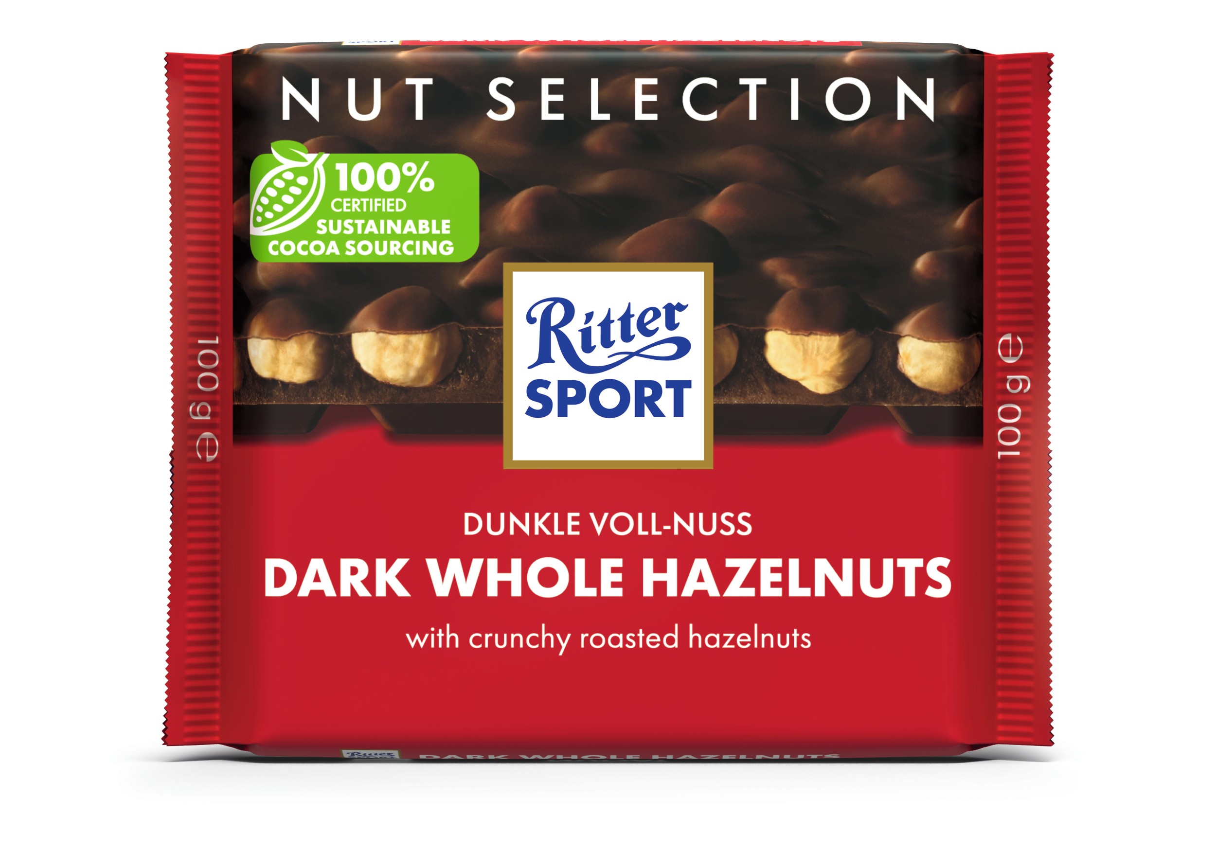Trvanlivé potraviny - Ritter Sport Hořká čokoláda celé ořechy 100g
