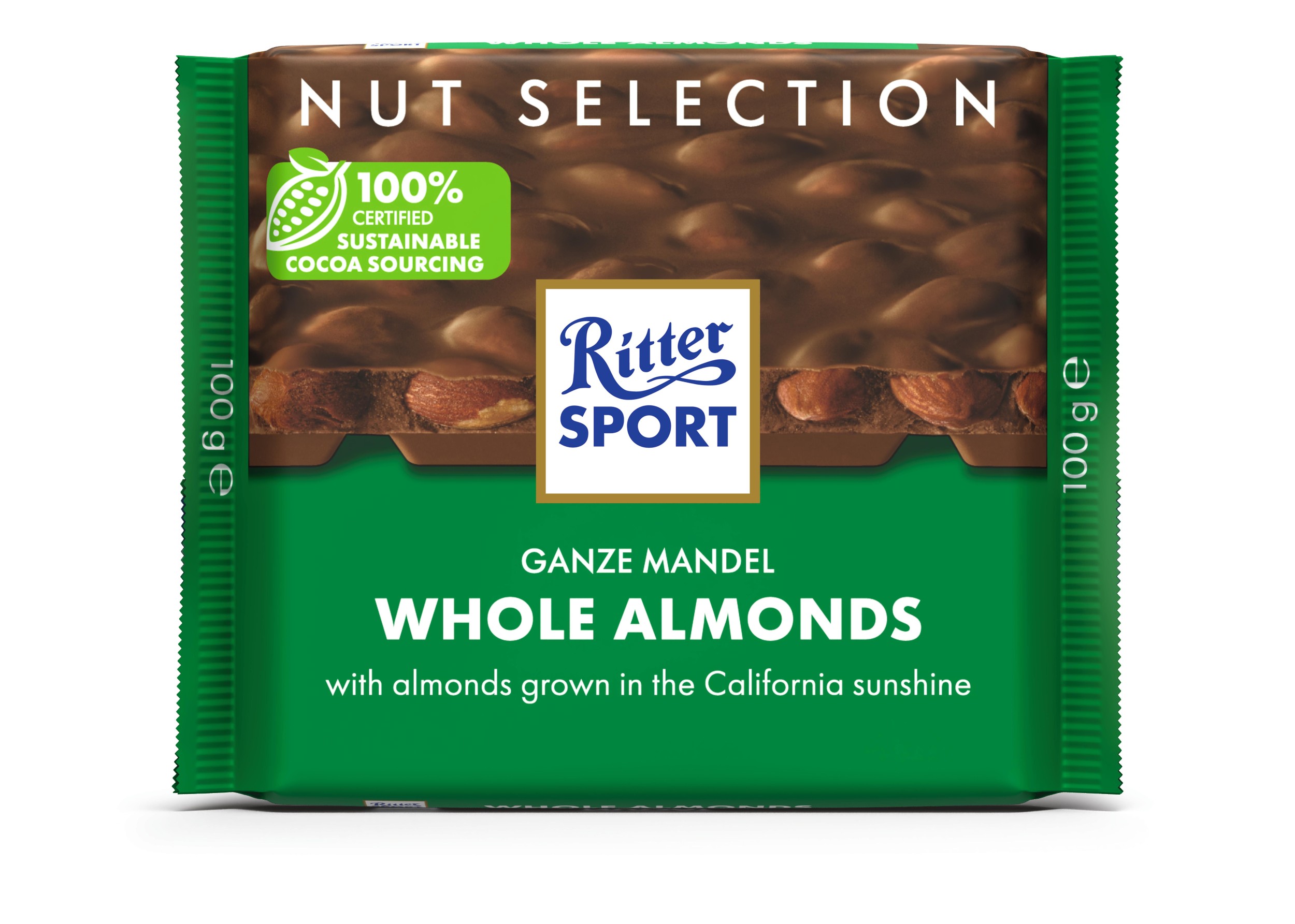 Trvanlivé potraviny - Ritter Sport Mléčná čokoláda celé mandle 100g