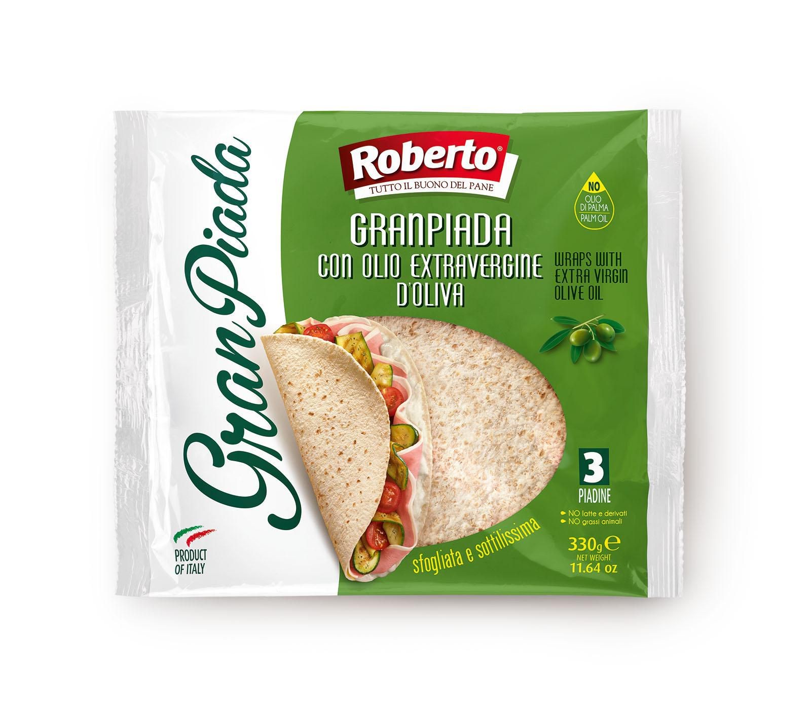 Pekárna a cukrárna - Roberto Granpiada Tortilla chléb s extra panenským olivovým olejem 330 g