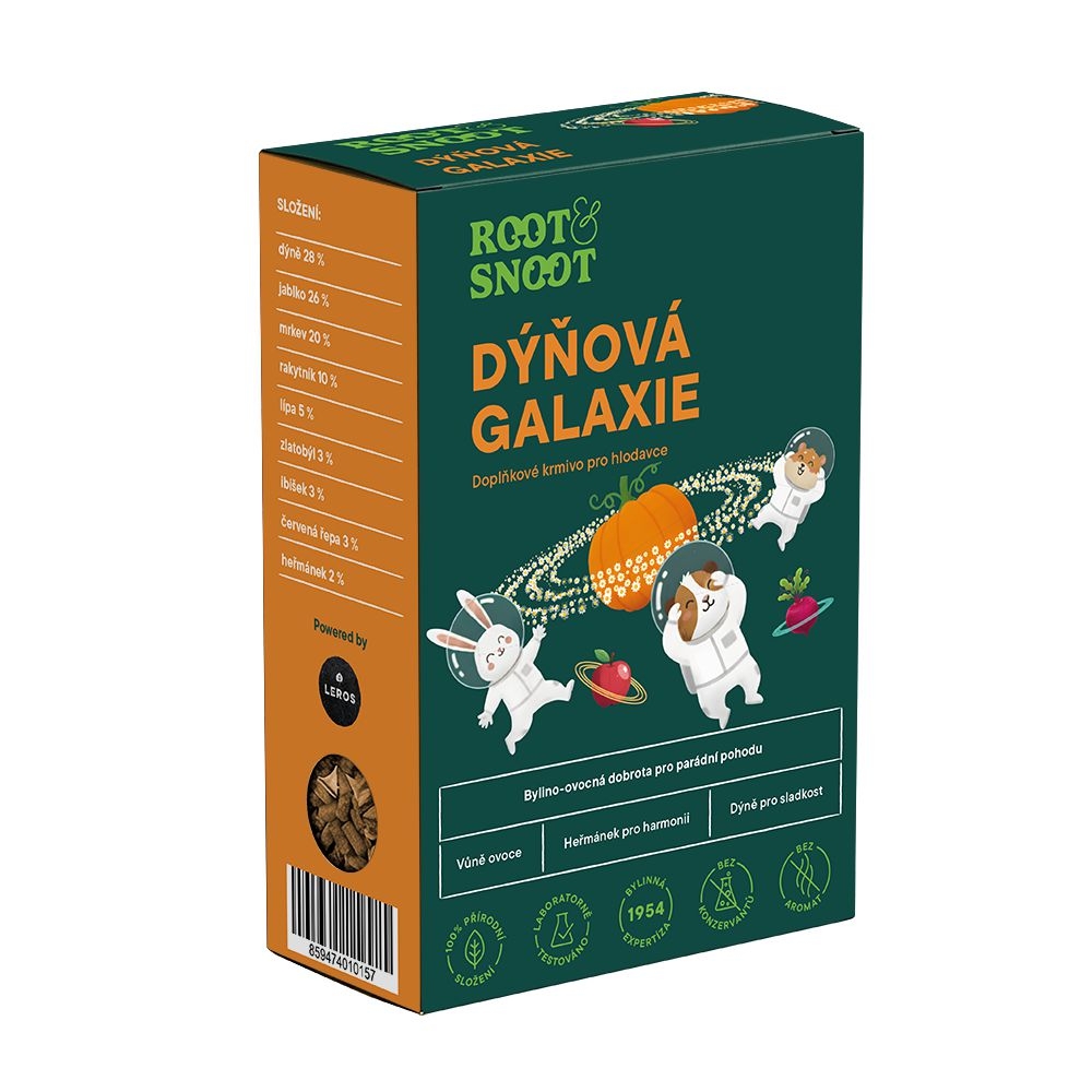 Svět zvířat - Root & Snoot Dýňová galaxie pro hlodavce granule 200 g