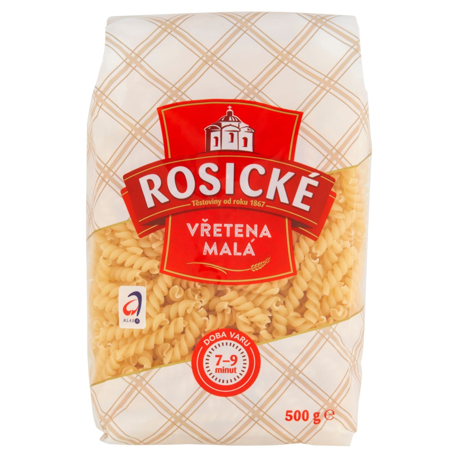 Trvanlivé potraviny - Rosické těstoviny, Vřetena malá 500g