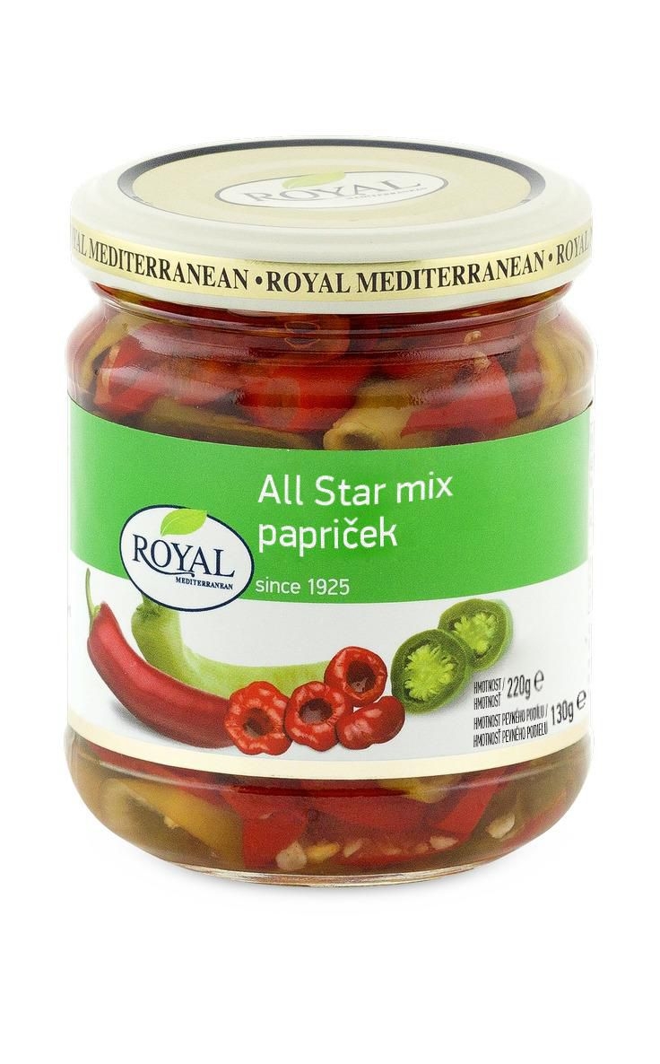Trvanlivé potraviny - Royal All Star mix papriček 220g