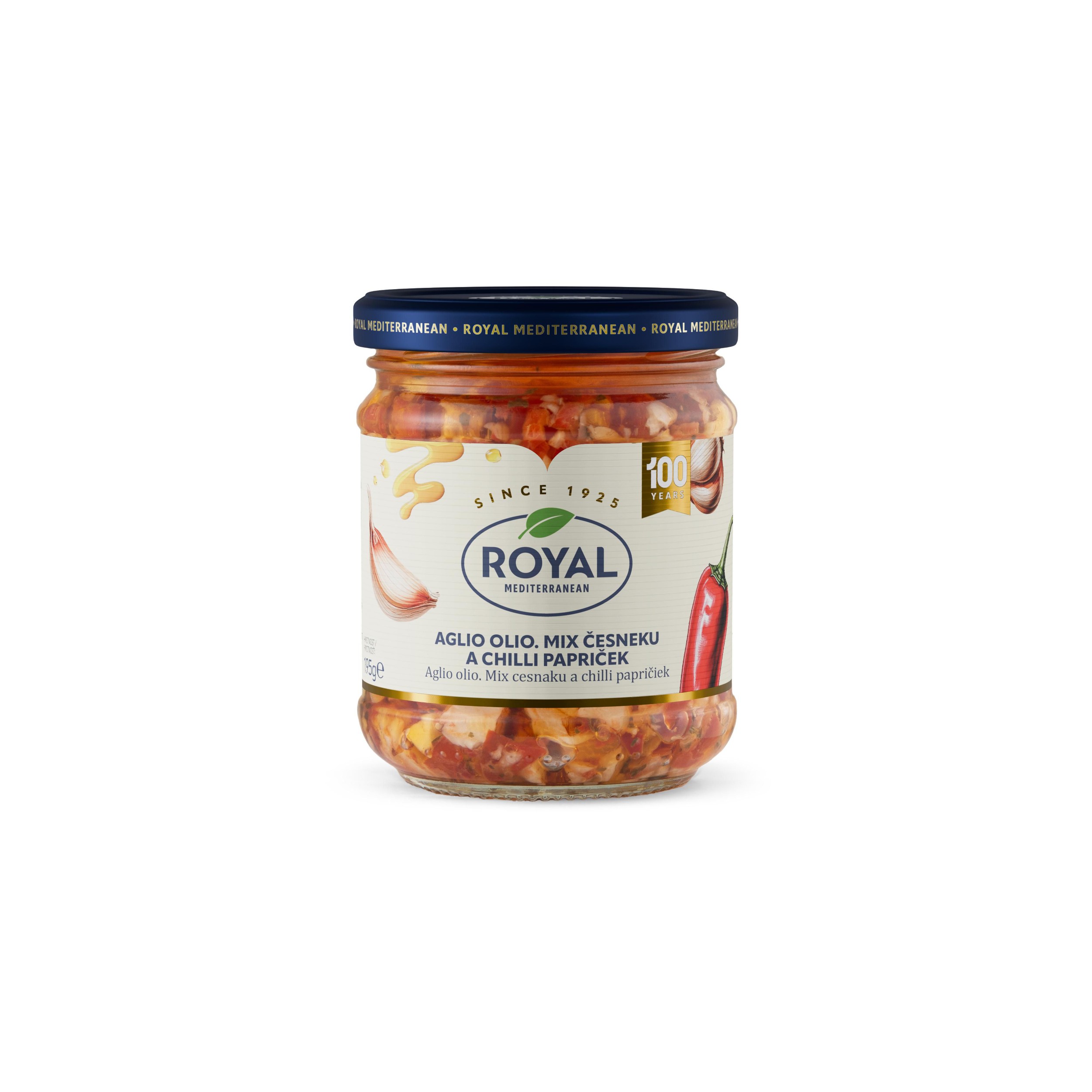Trvanlivé potraviny - Royal Mix chilli papriček a česneku v oleji 195g