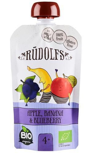 Zdravý svět - Rudolfs BIO kapsička Jablko, banán, borůvka 110g