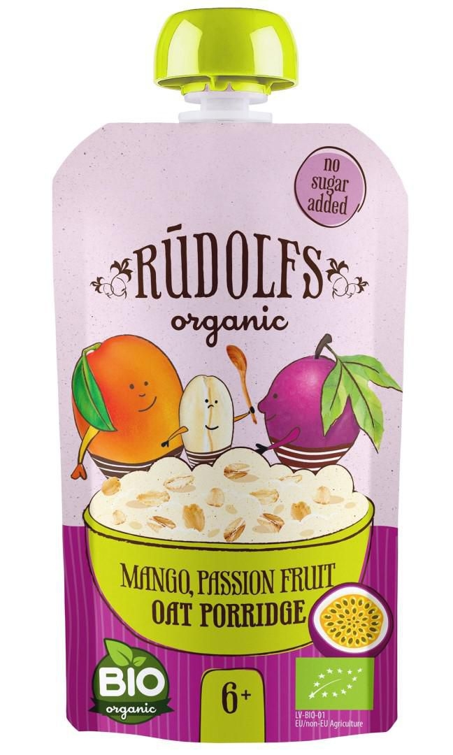 Zdravý svět - Rudolfs BIO kapsička Mango, celozrnná ovesná kaše 110 g