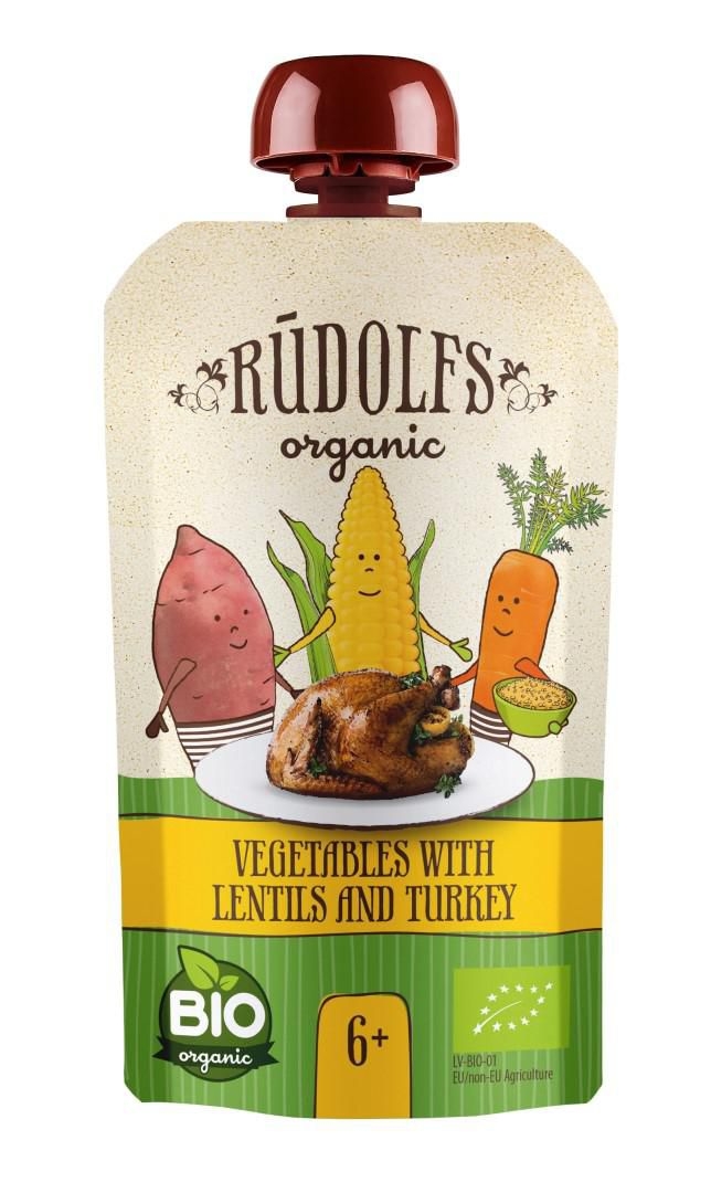 Zdravý svět - Rudolfs BIO kapsička Zelenina, čočka, krůtí maso 110 g