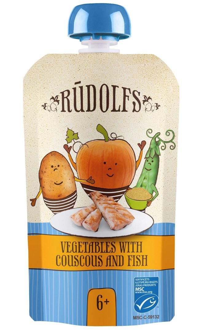 Zdravý svět - Rudolfs BIO kapsička Zelenina, kuskus, ryba 110 g