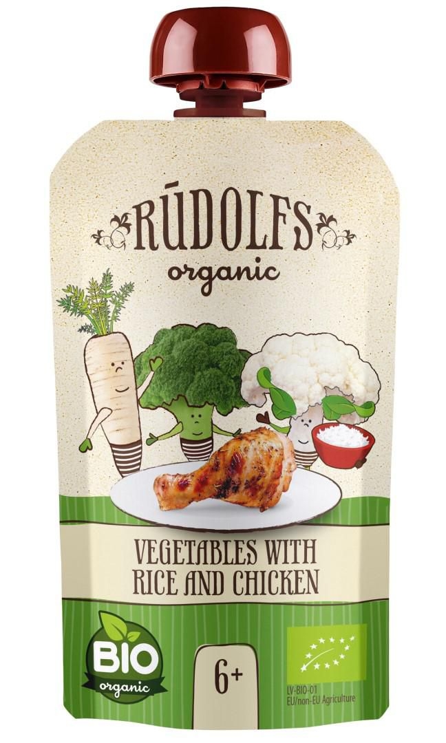 Zdravý svět - Rudolfs BIO kapsička Zelenina, rýže, kuřecí maso 110 g