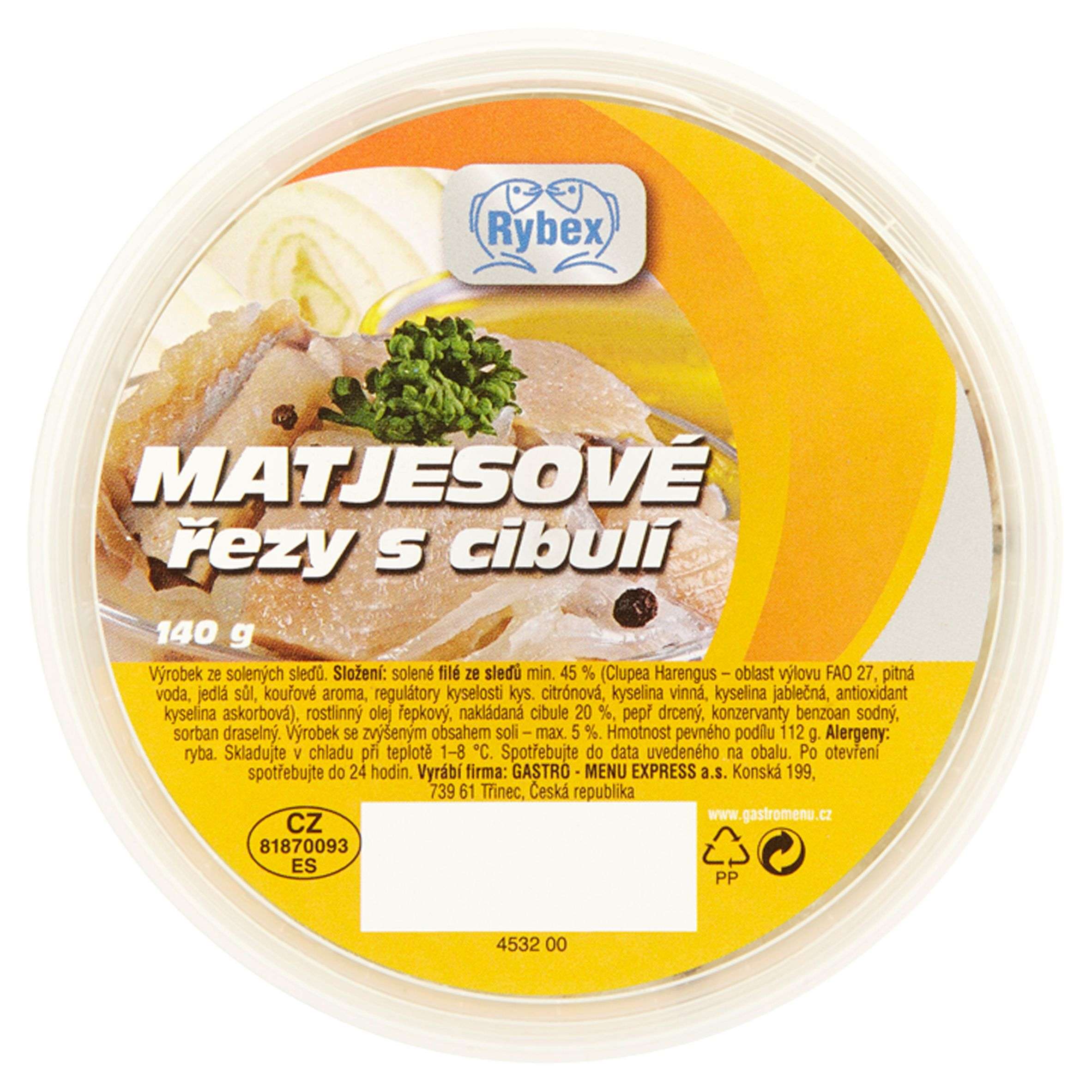 Uzeniny a lahůdky - Rybex Matjesové řezy s cibulí 140 g