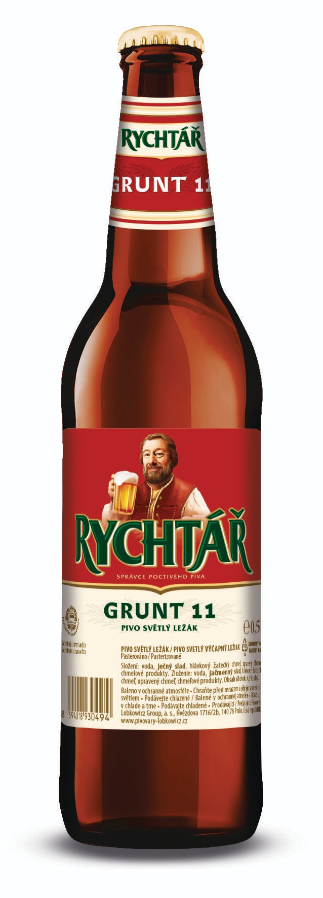 Nápoje - Rychtář Grunt světlý ležák sklo 0,5 l