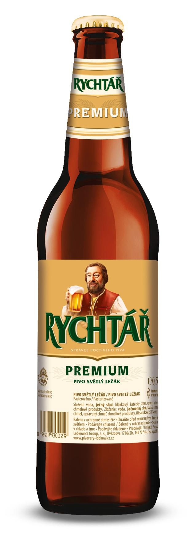 Nápoje - Rychtář Premium pivo světlý ležák 0,5 l