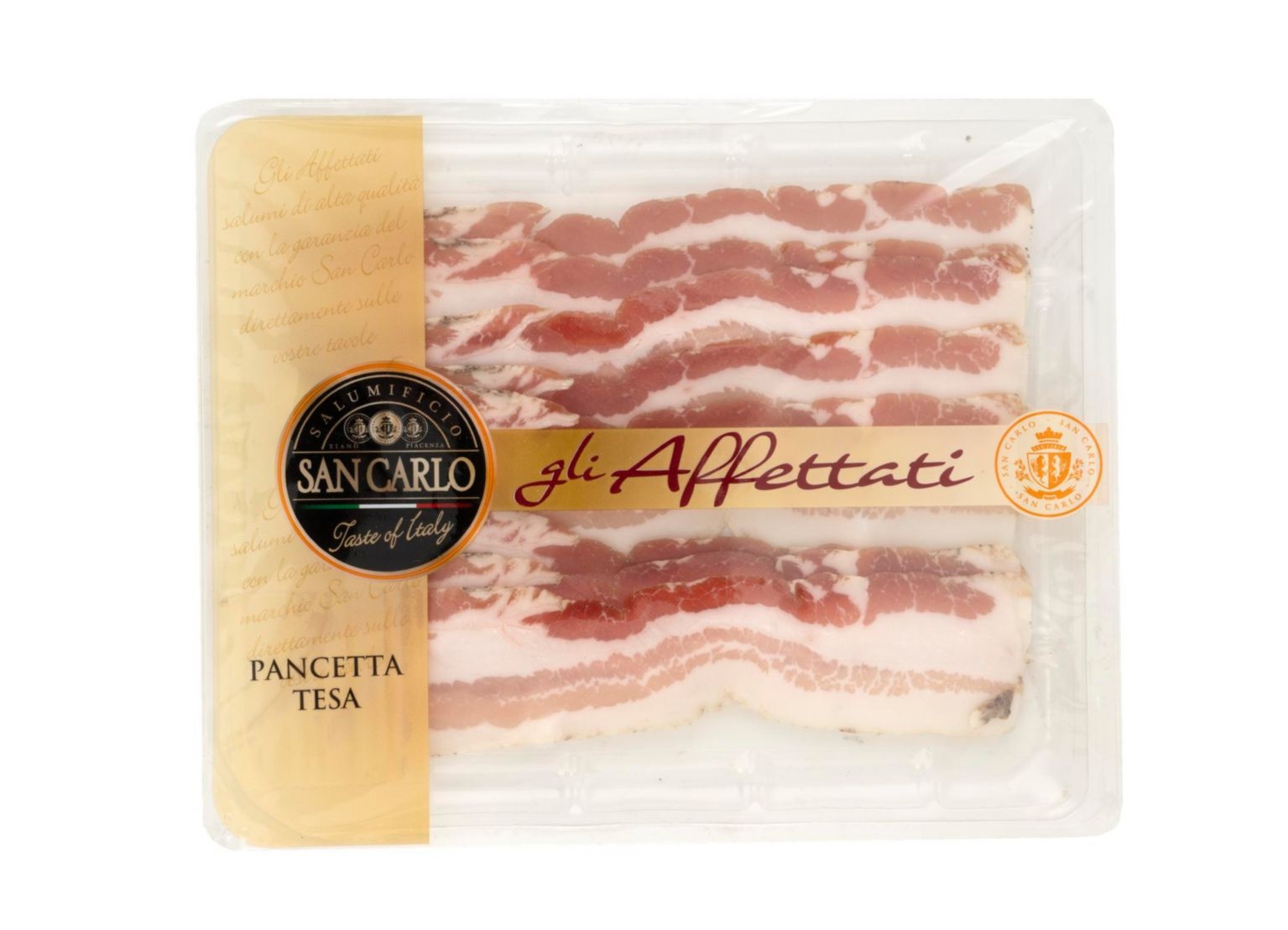 Trvanlivé potraviny - San Carlo Pancetta plátky 80 g