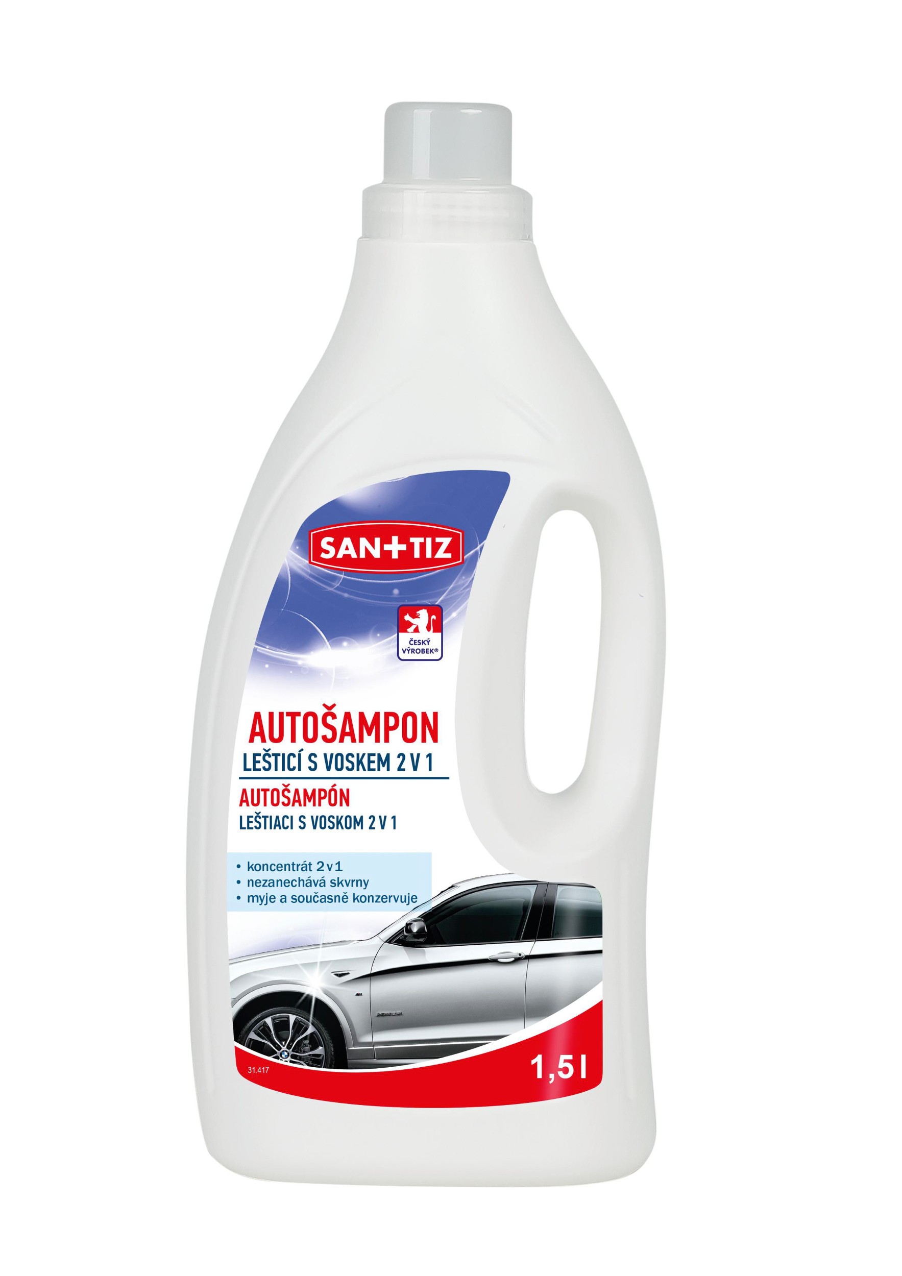 Sanitiz autošampon leštící s voskem 2v1 1,5l