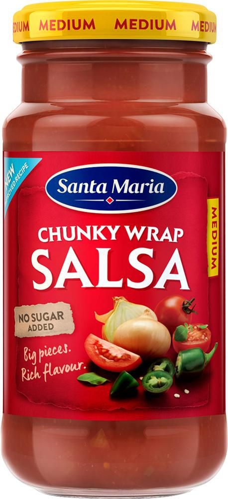Trvanlivé potraviny - Santa Maria Chunky Wrap Salsa medium 230g