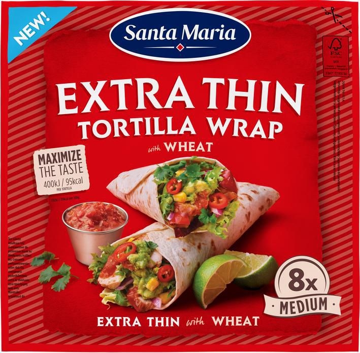 Trvanlivé potraviny - Santa Maria Tortilla Extra Thin Wheat 244g