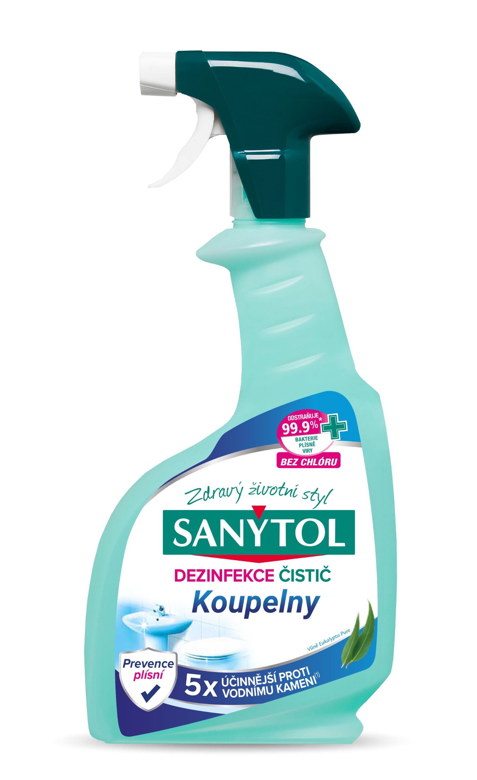 Drogerie a kosmetika - Sanytol Dezinfekce čistič koupelny vůně eukalyptu 500 ml
