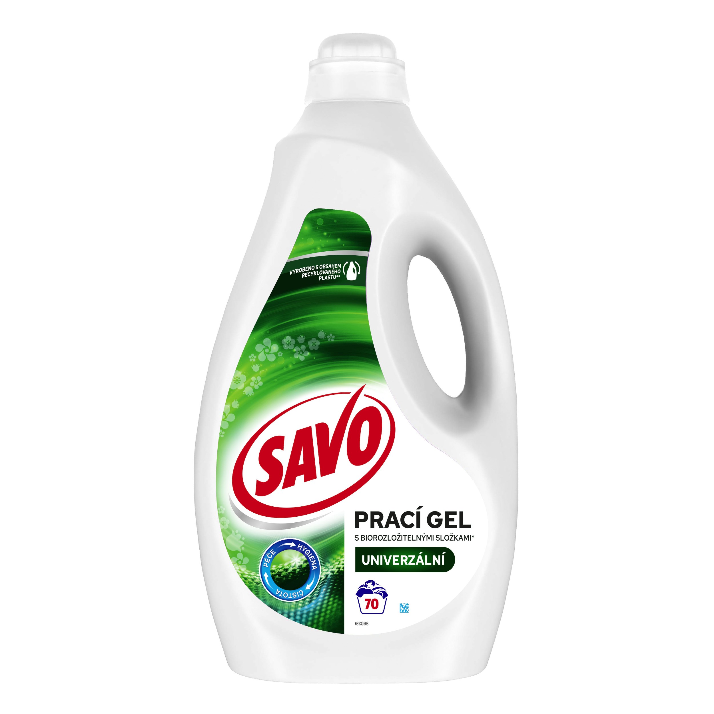 Drogerie a kosmetika - Savo Bez chlóru Universal prací gel na bílé a barevné prádlo 3,5 l 70 praní