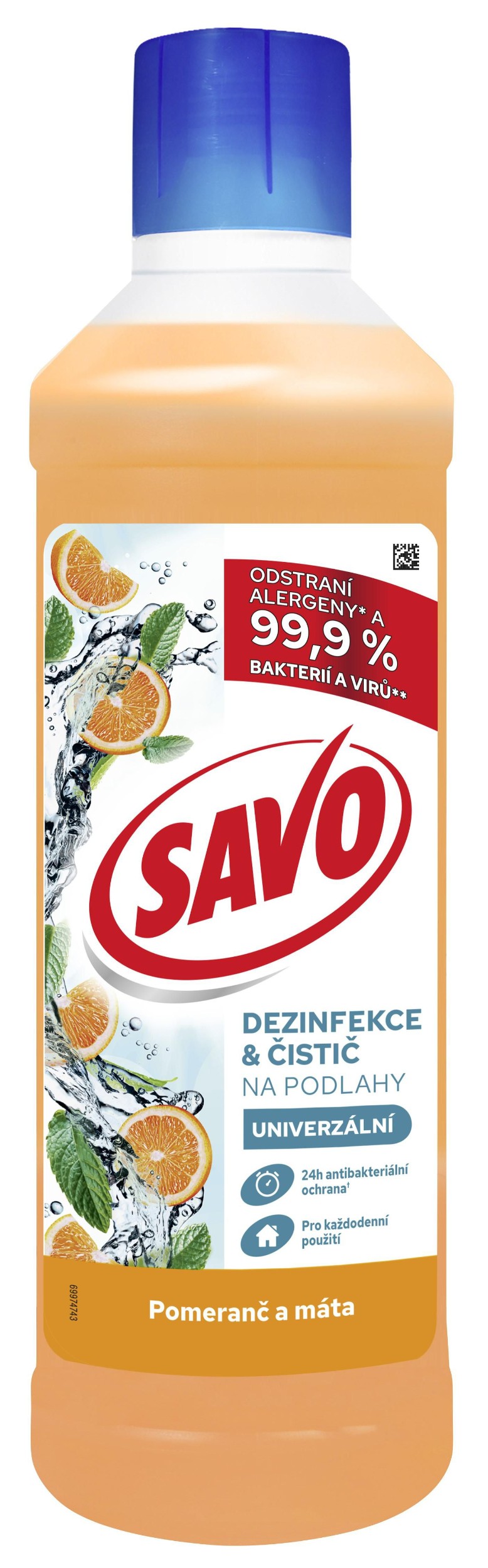 Drogerie a kosmetika - Savo Dezinfekce bez chloru na podlahy antibakteriální 1l