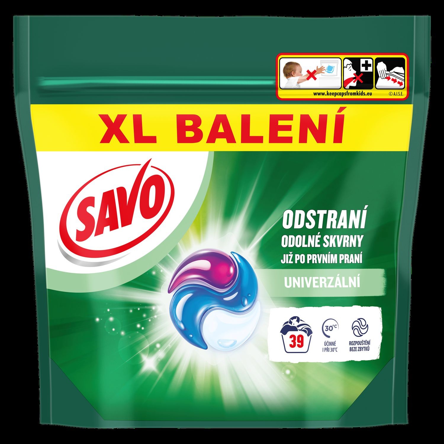 Drogerie a kosmetika - Savo kapsle na praní Univerzální 39ks
