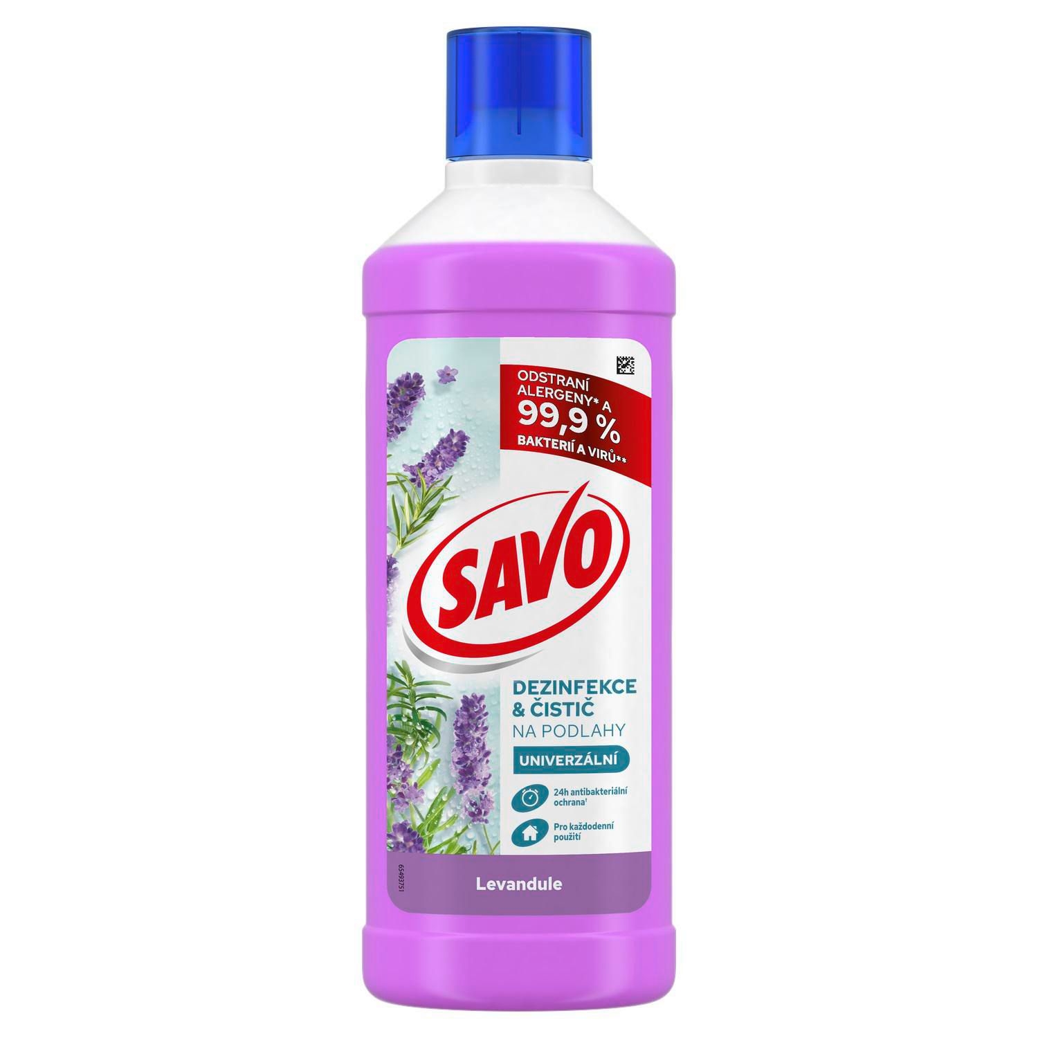 Savo Na podlahy levandule dezinfekční přípravek bez chloru 1000 ml-0