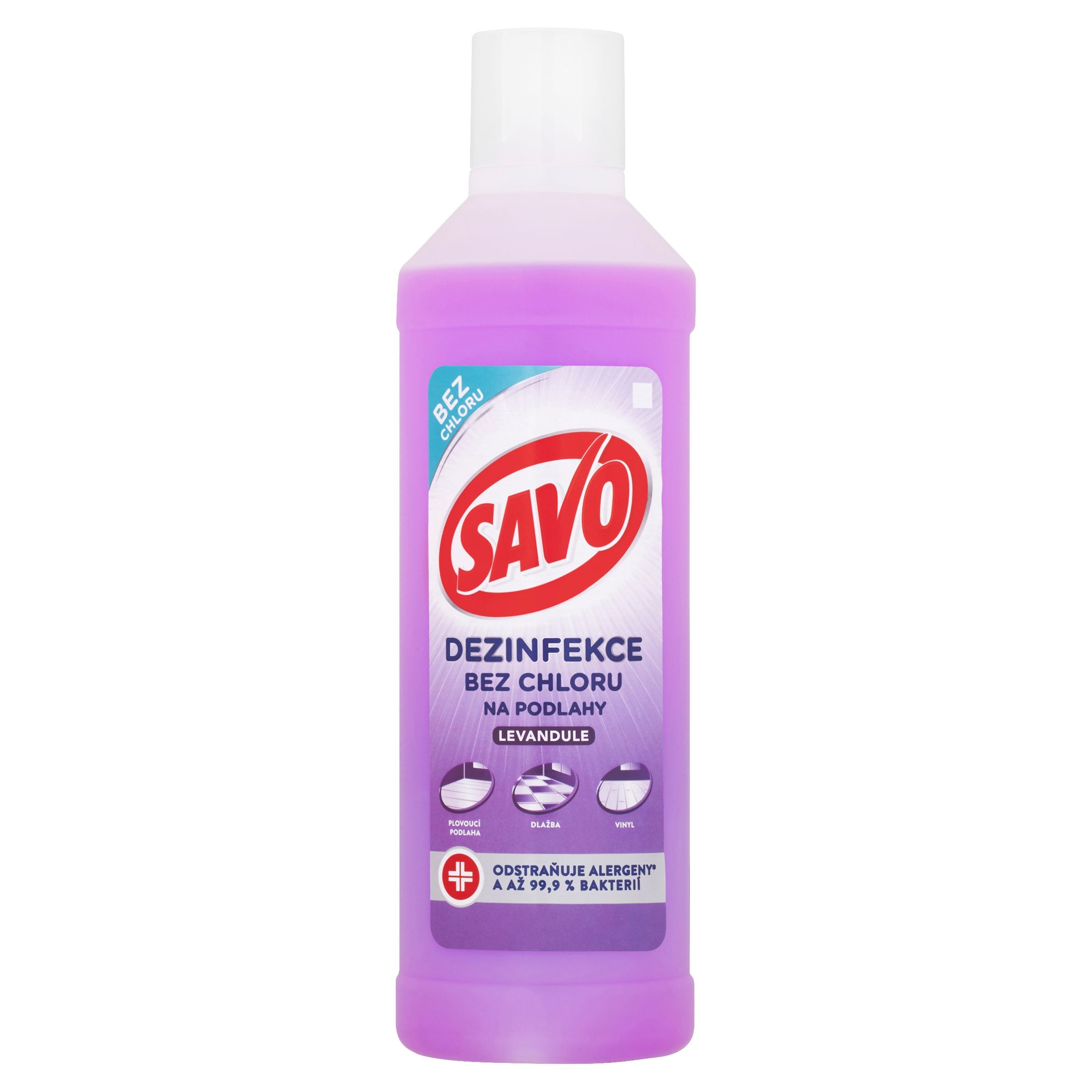 Drogerie a kosmetika - Savo Na podlahy levandule dezinfekční přípravek bez chloru 1000 ml