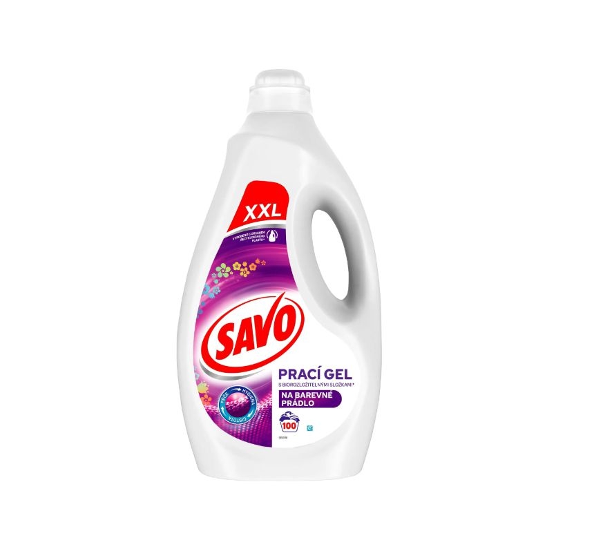 Drogerie a kosmetika - Savo prací gel na barevné prádlo 5 l 100 praní
