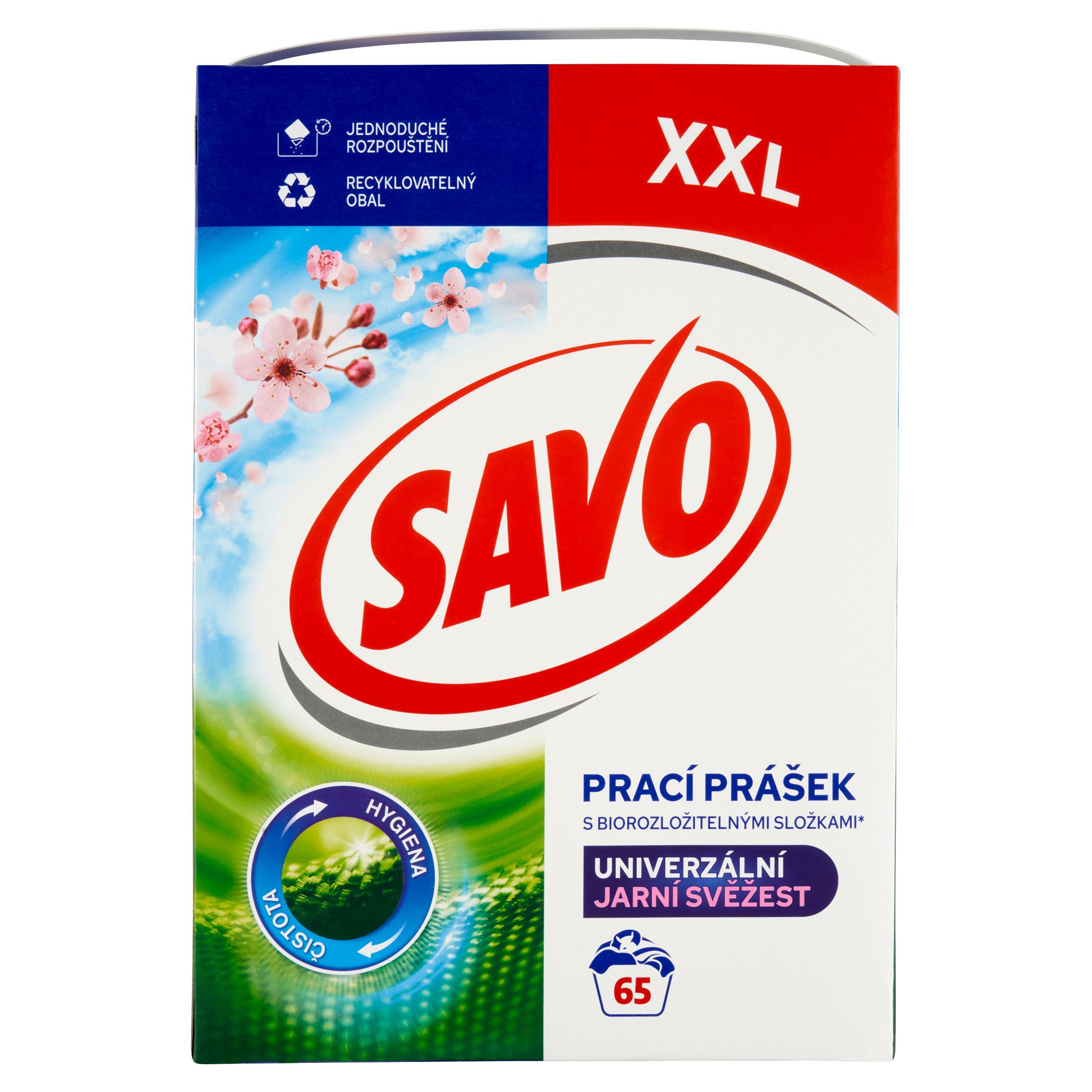 Drogerie a kosmetika - Savo prací prášek Jarní Svěžest 65 praní