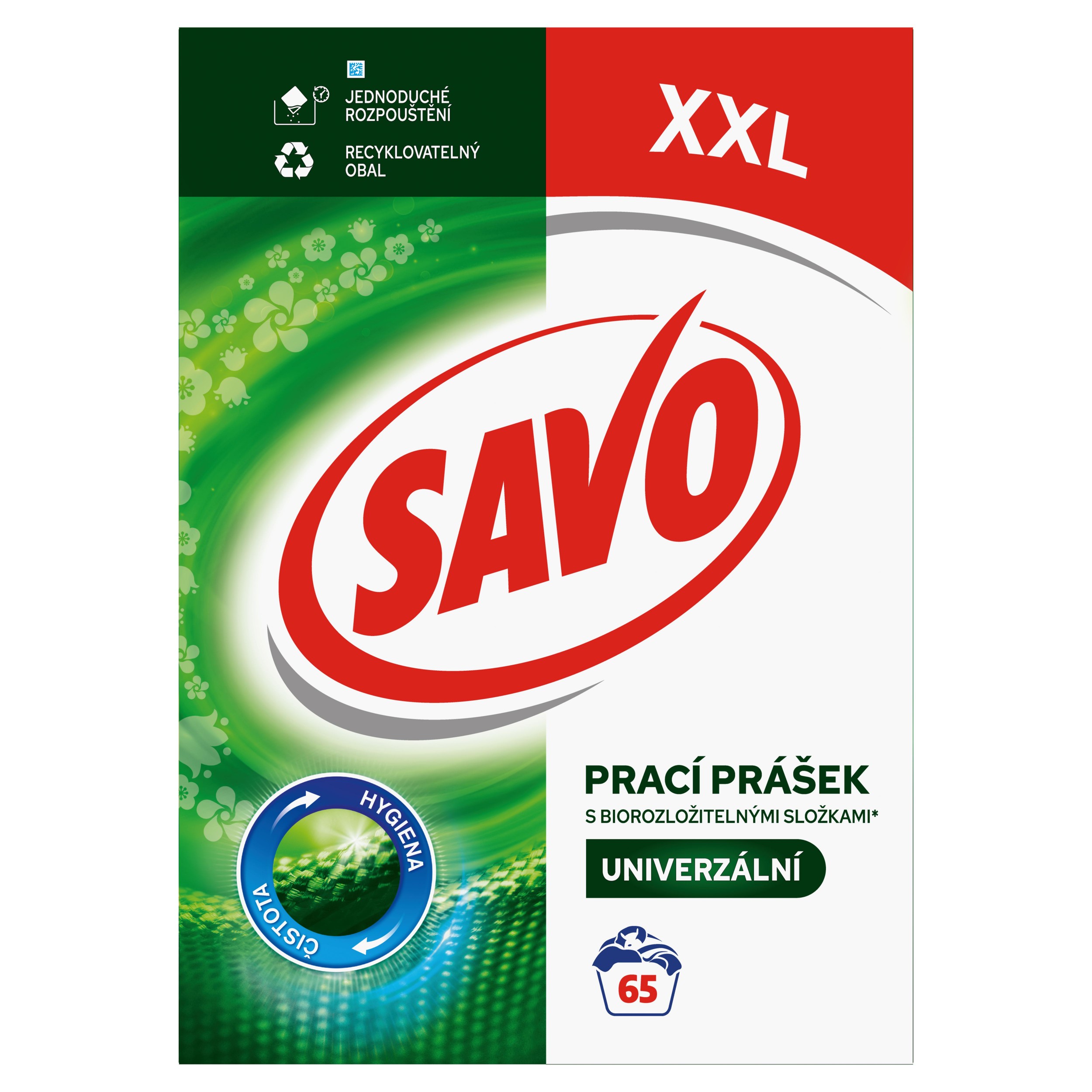 Drogerie a kosmetika - Savo prací prášek univerzální 65 praní