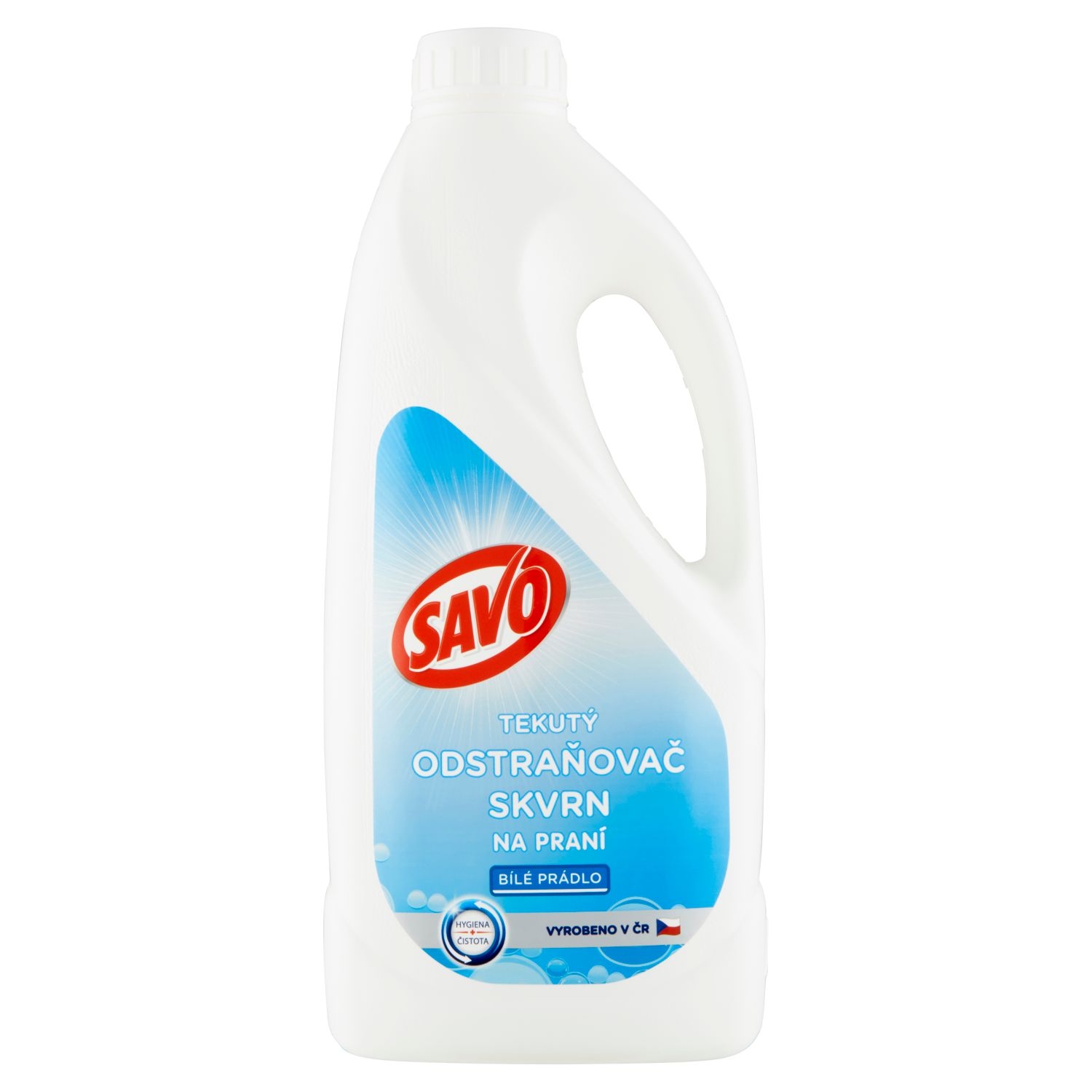 Drogerie a kosmetika - Savo Tekutý odstraňovač skvrn na bílé prádlo 900ml