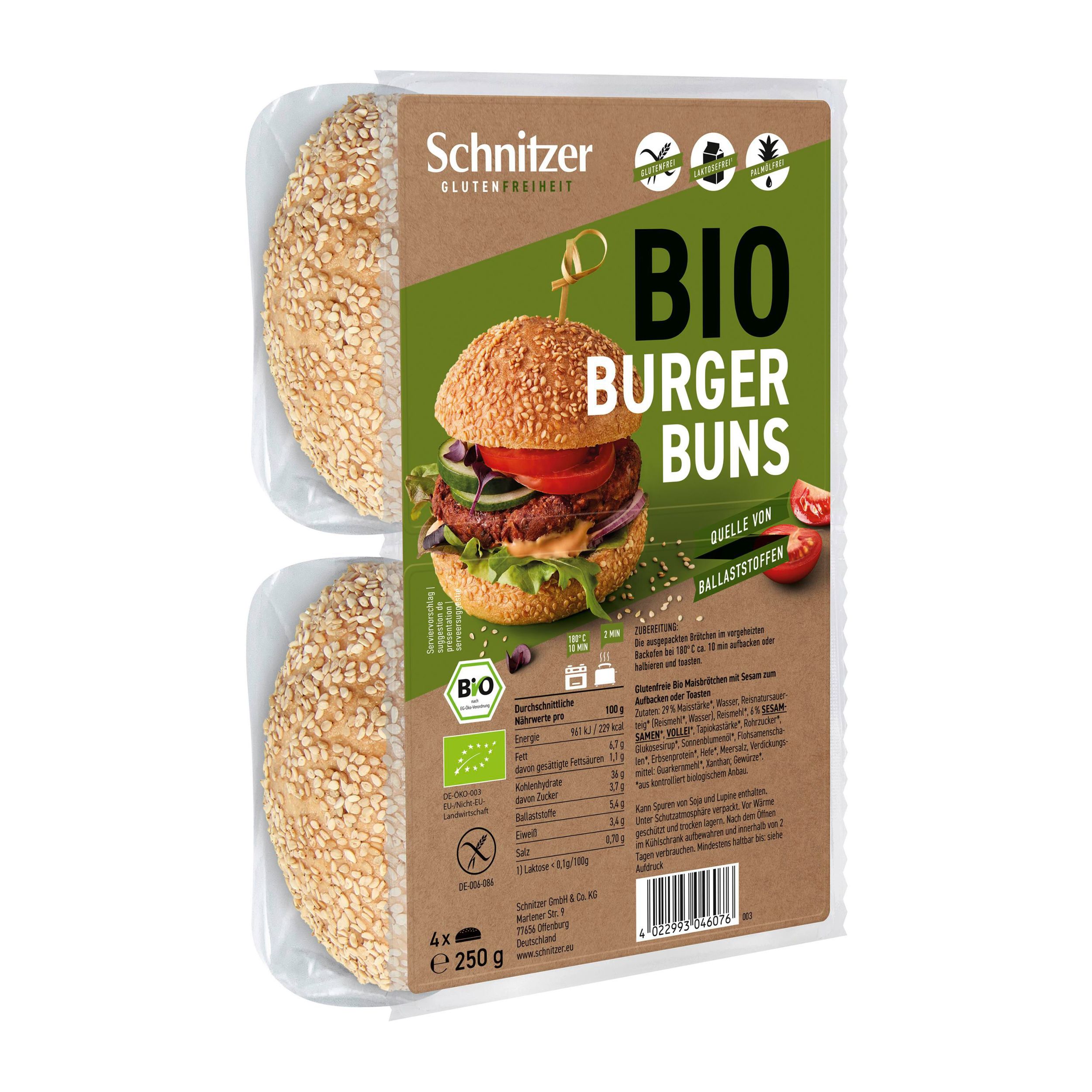 Zdravý svět - Schnitzer BIO Housky na burger bezlepkové 250 g