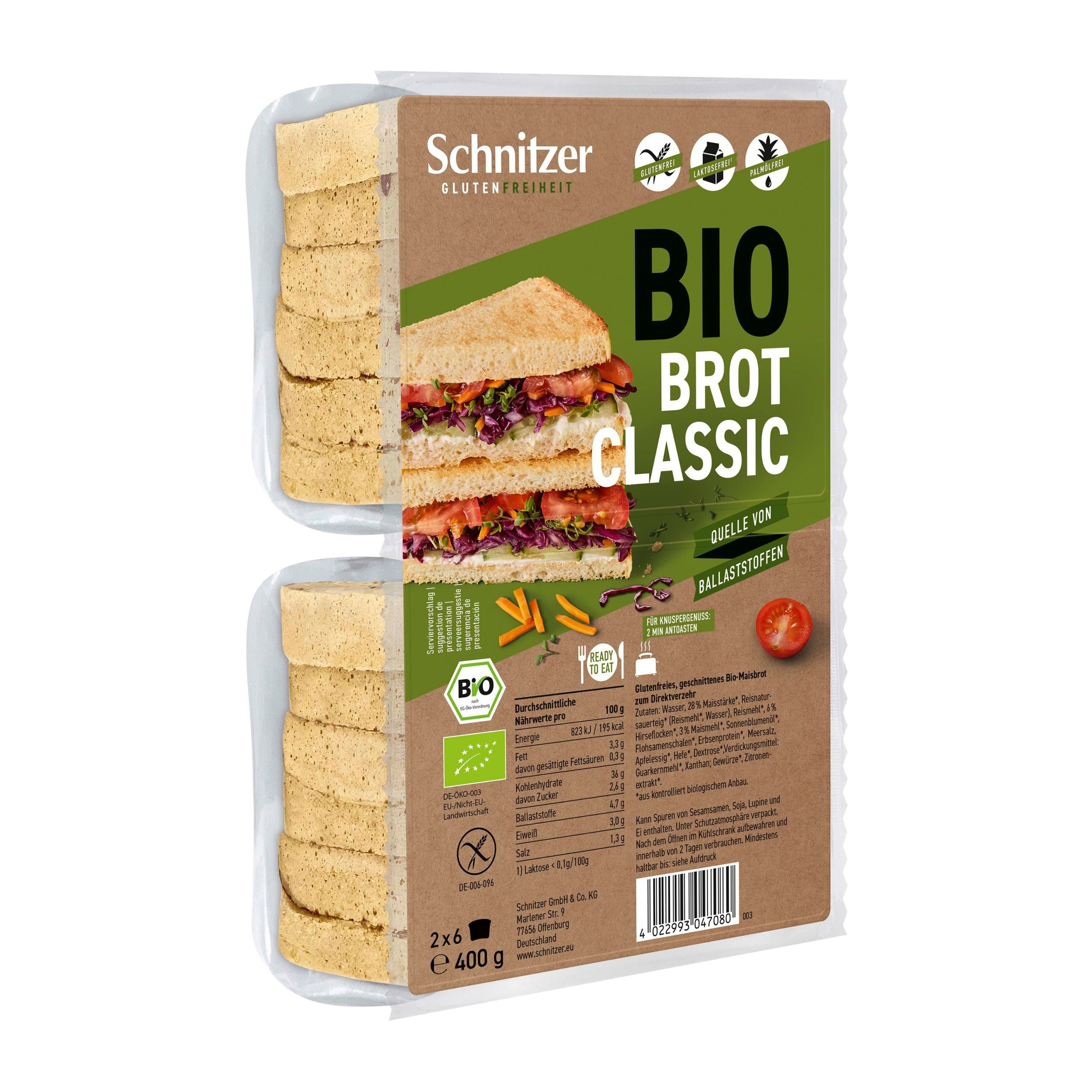 Zdravý svět - Schnitzer Chléb toustový klasik BIO bezlepkový 400g