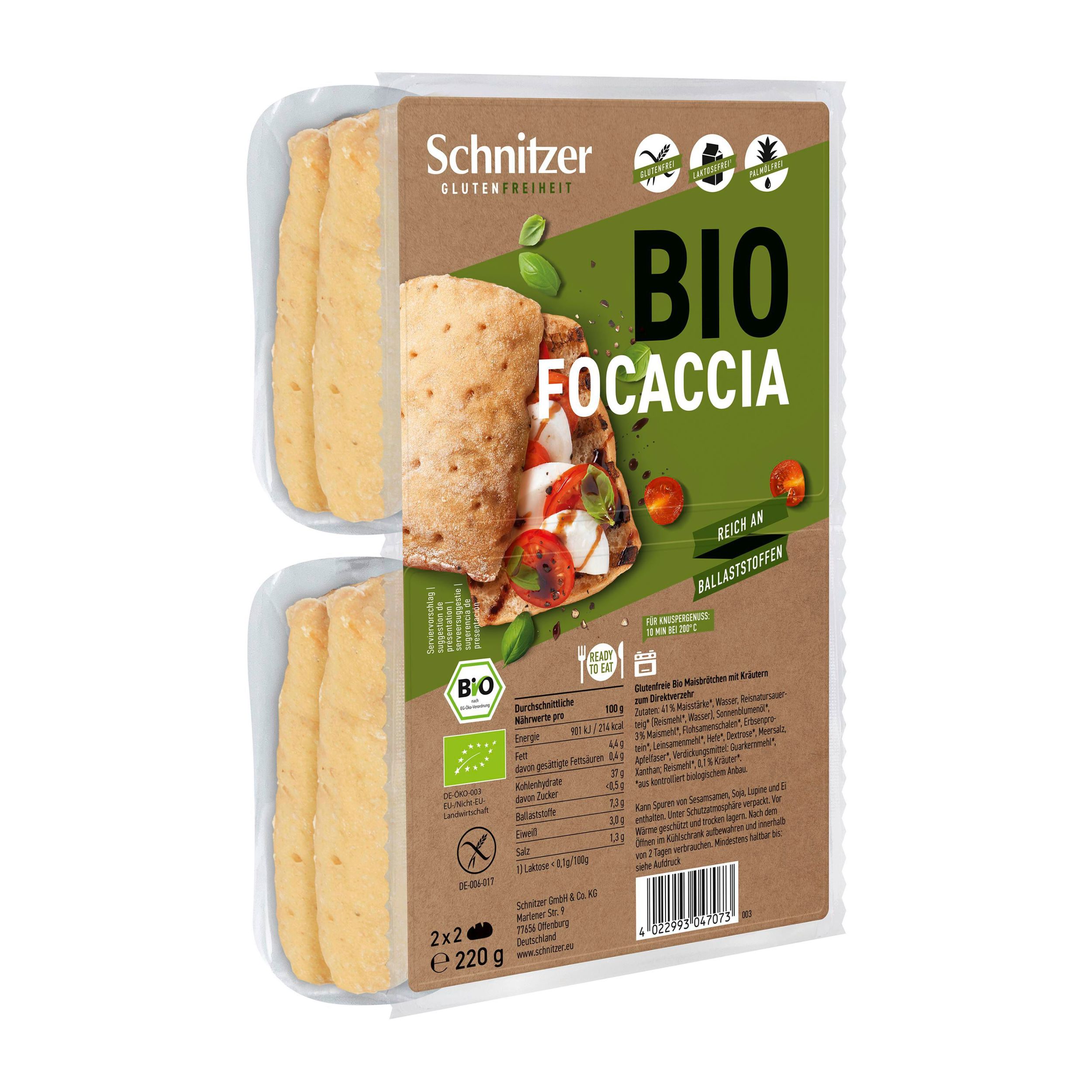Zdravý svět - Schnitzer Focaccia bezlepková BIO 220 g