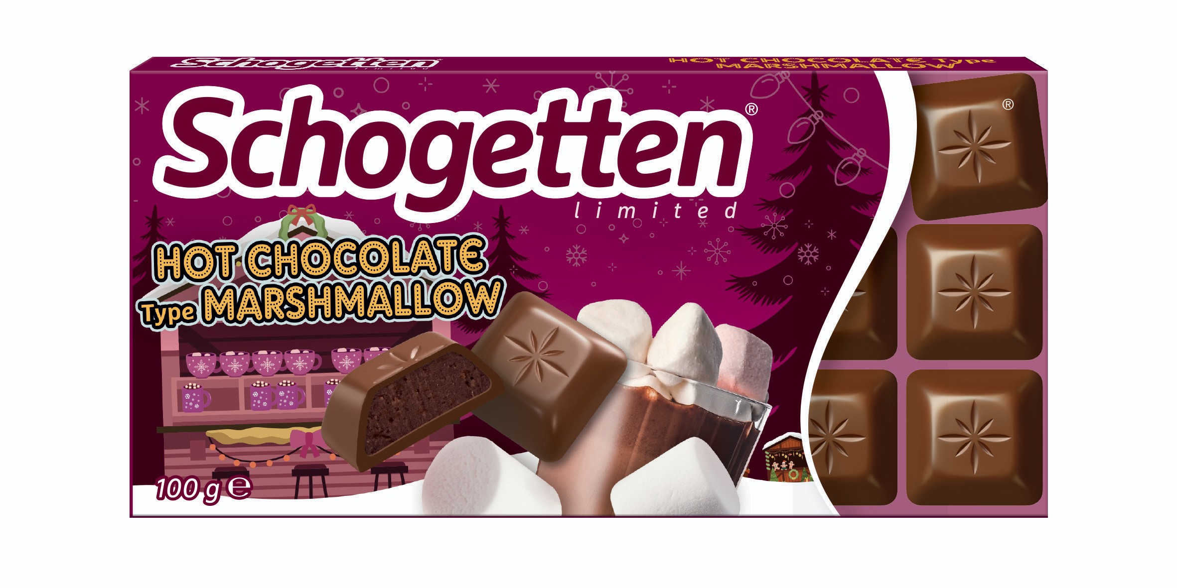 Trvanlivé potraviny - Schogetten Horká čokoláda s marshmallow 100g