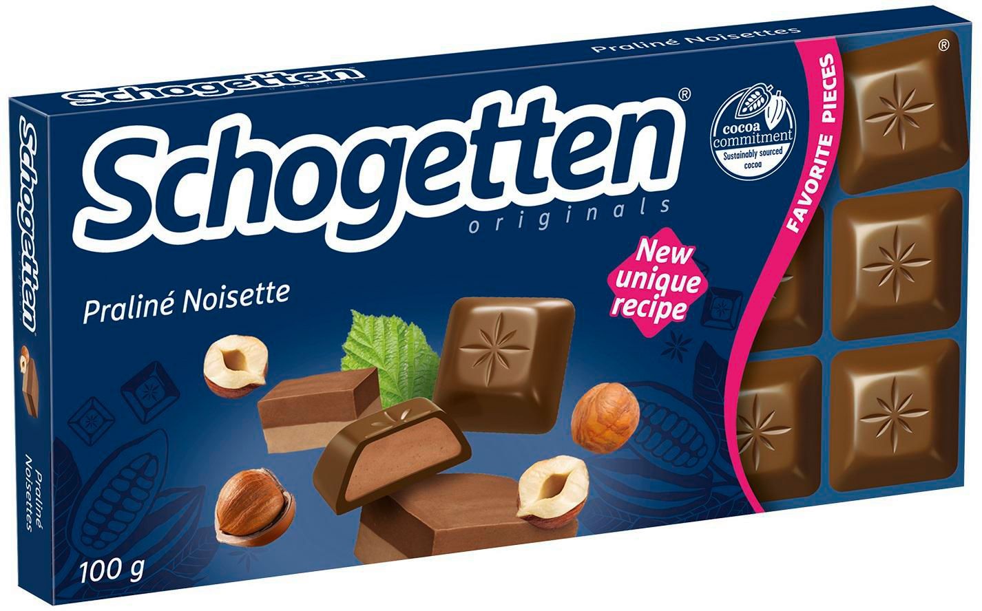 Trvanlivé potraviny - Schogetten Nugát mléčná čokoláda 100 g
