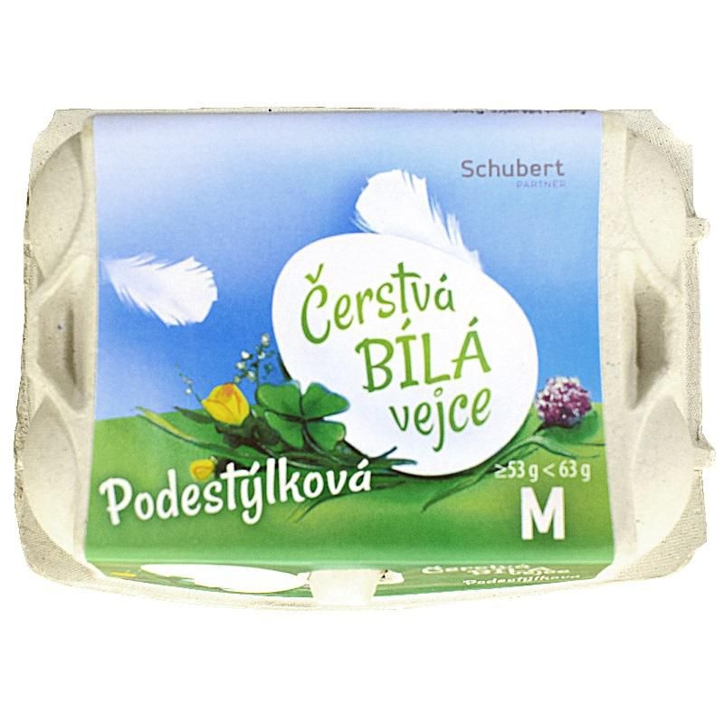 Mléčné a chlazené - Schubert Vejce bílá podestýlková M 6 Ks