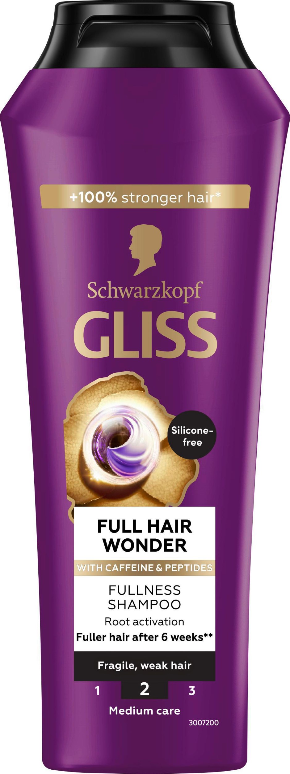 Drogerie a kosmetika - Schwarzkopf Gliss Full Hair Wonder šampon s kofeinem pro křehké, slabé vlasy 250ml