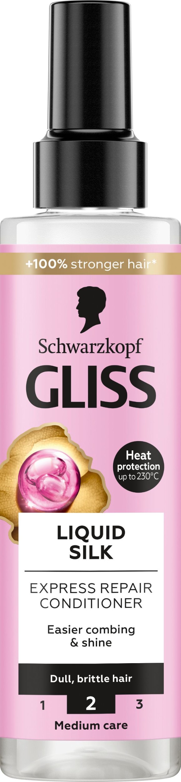 Drogerie a kosmetika - Schwarzkopf Gliss Liquid Silk expresní regenerační kondicionér 200ml